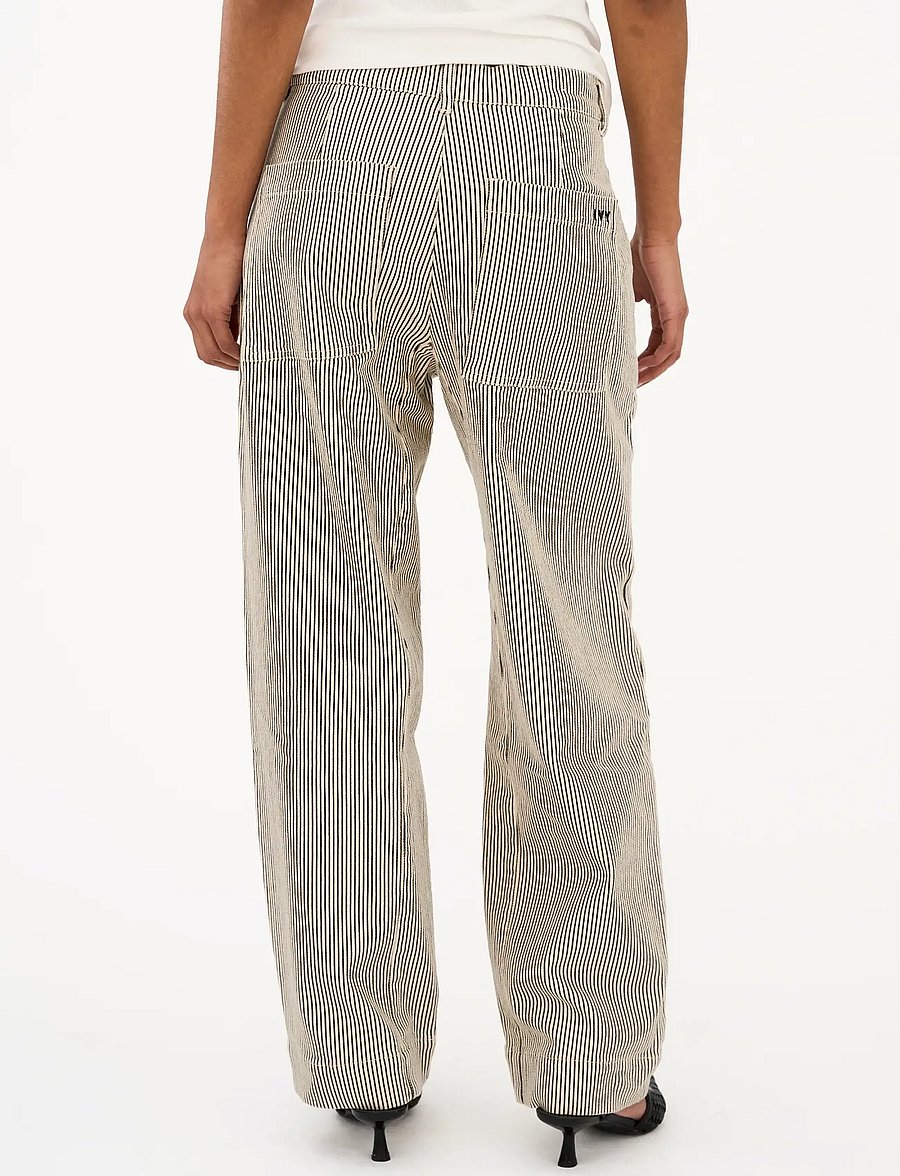 IVY Copenhagen - IVY-Lulu Utility Pant Wash Black Sa - pantalons droits - black sailor stripe - 4