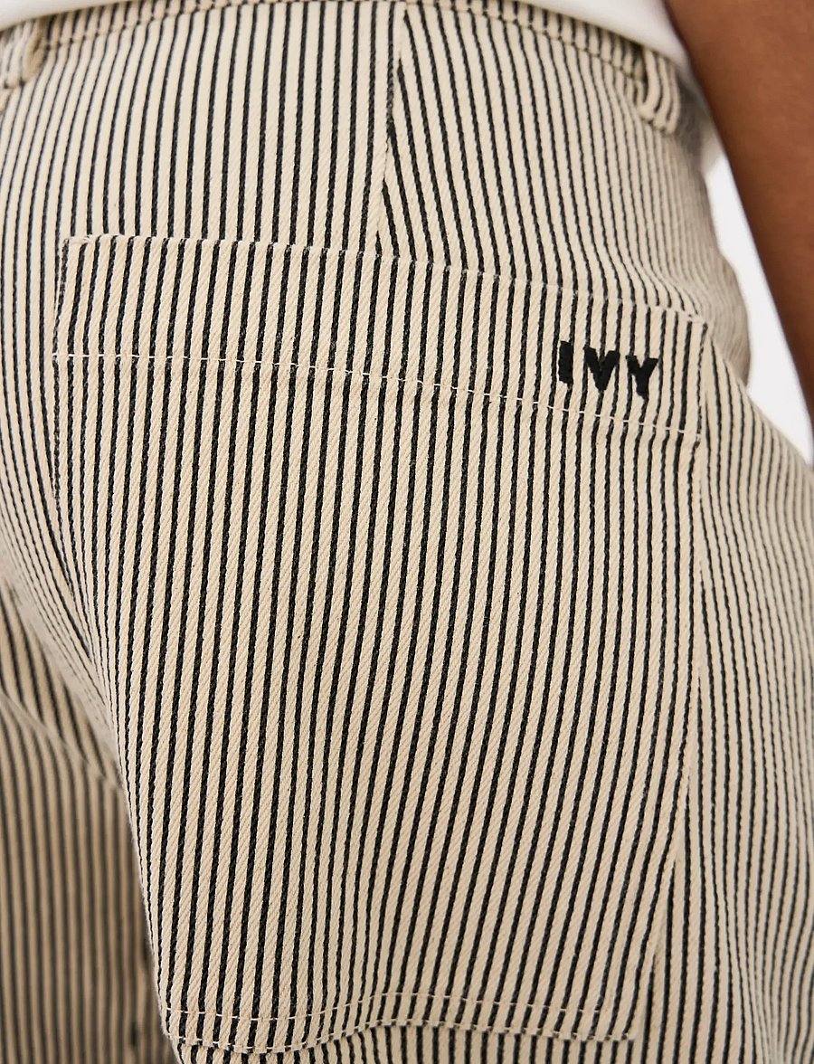 IVY Copenhagen - IVY-Lulu Utility Pant Wash Black Sa - pantalons droits - black sailor stripe - 5