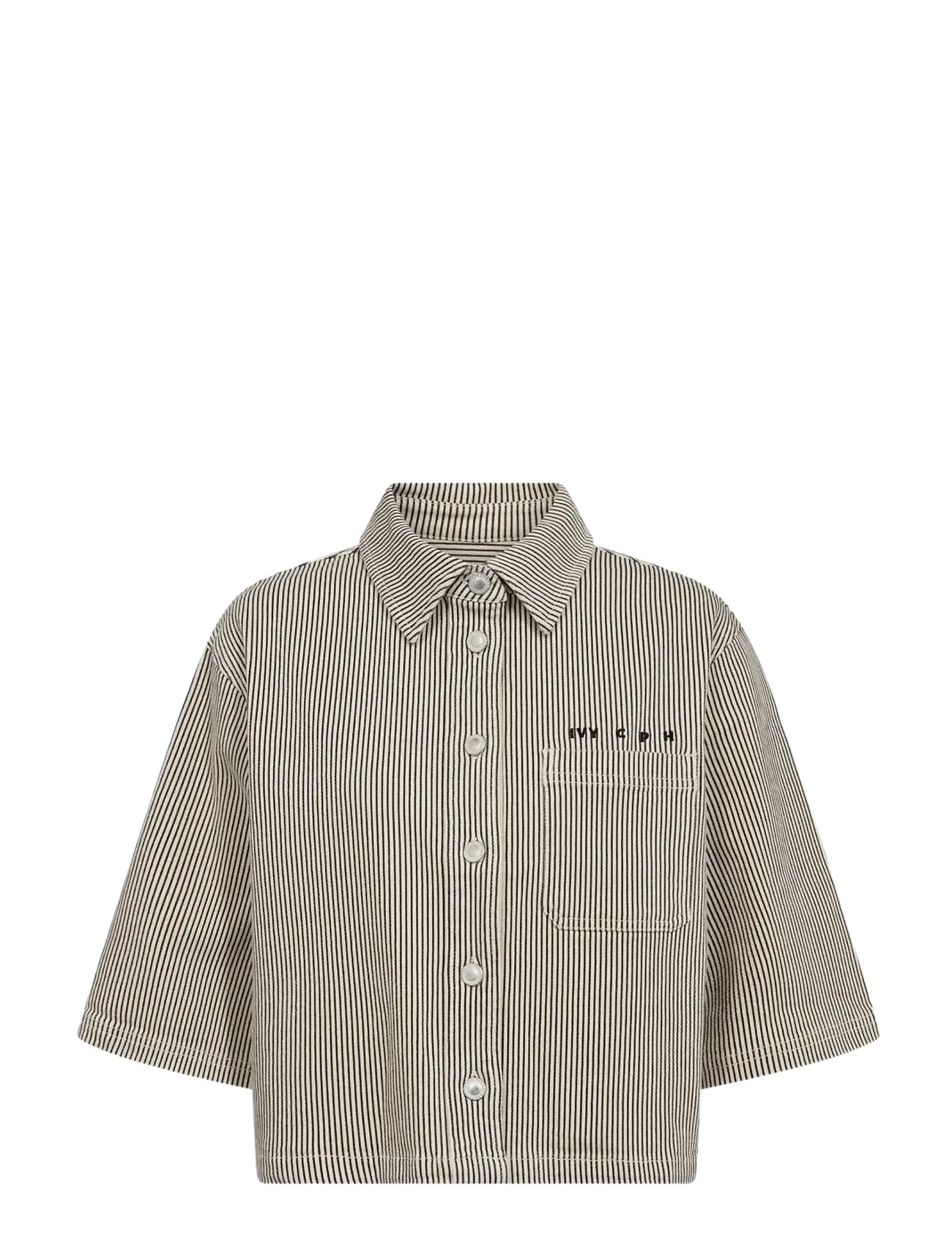 IVY Copenhagen IVY-Uta Oversize Shirt Wash Black S - Skjorter - BLACK SAILOR STRIPE / multi