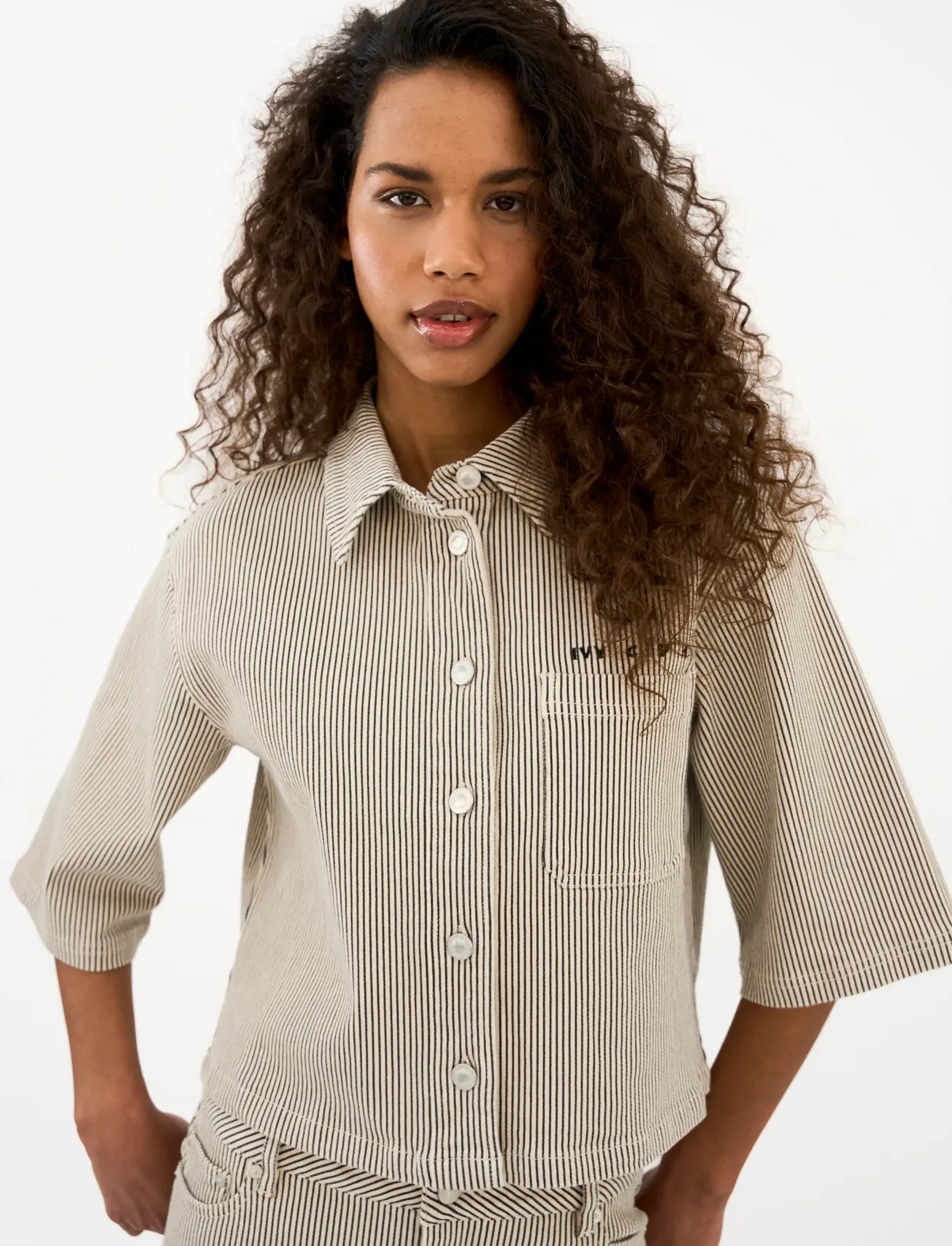 IVY Copenhagen IVY-Uta Oversize Shirt Wash Black S - Shirts - BLACK SAILOR STRIPE / multi