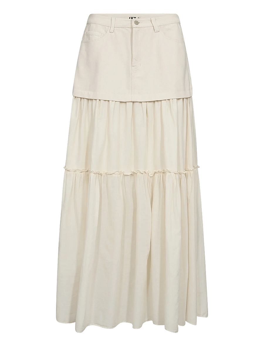IVY Copenhagen - IVY-Angie Mix Long Skirt - jupes en jeans - ecru - 1