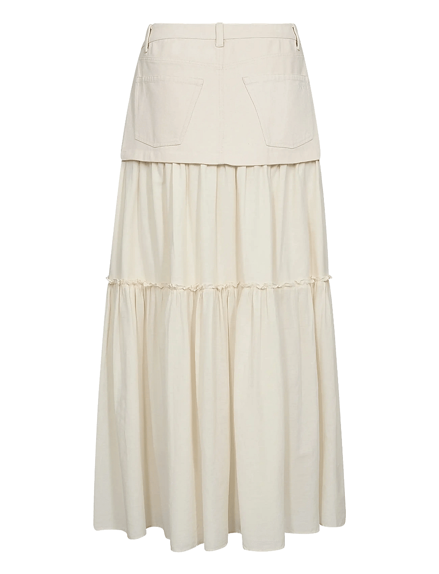 IVY Copenhagen - IVY-Angie Mix Long Skirt - jupes en jeans - ecru - 2