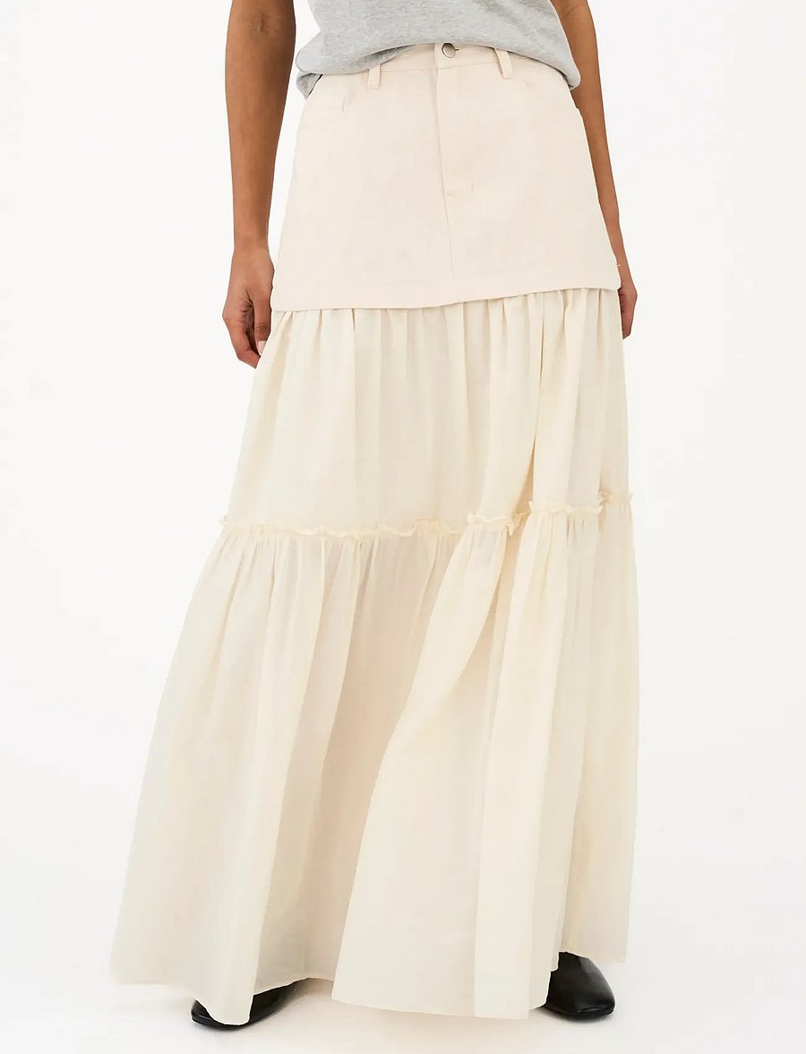 IVY Copenhagen - IVY-Angie Mix Long Skirt - jupes en jeans - ecru - 3