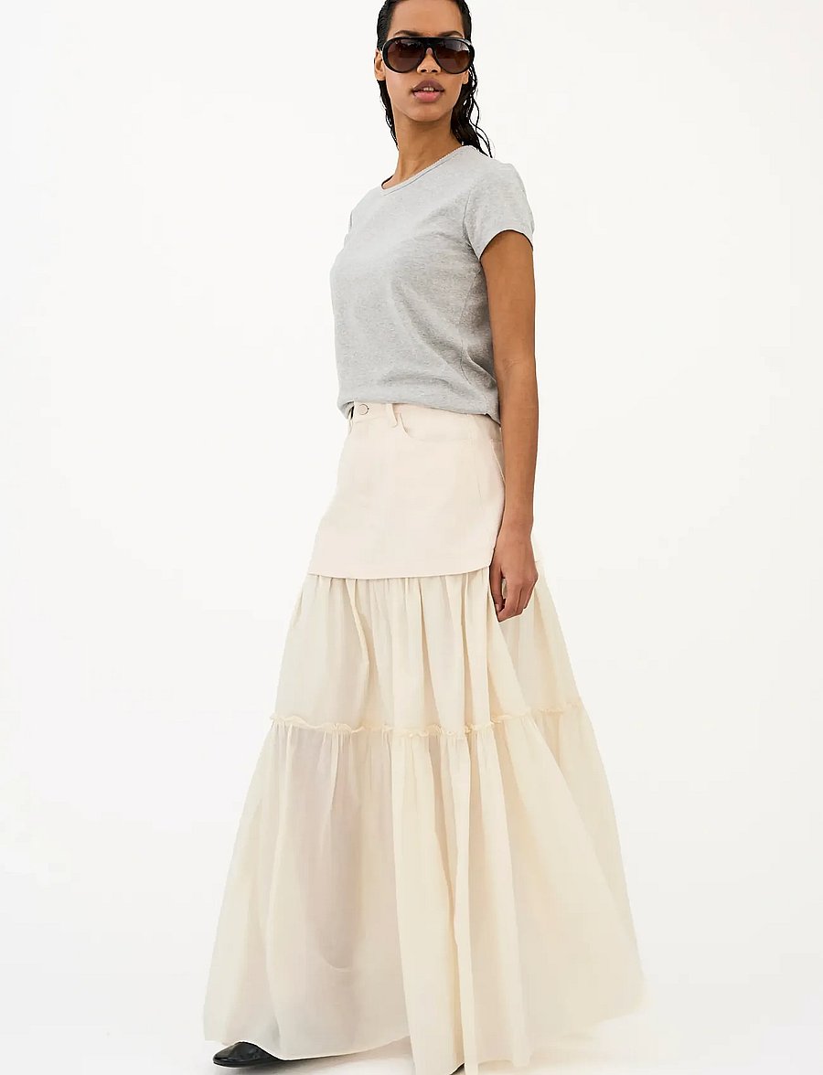 IVY Copenhagen - IVY-Angie Mix Long Skirt - jupes en jeans - ecru - 5