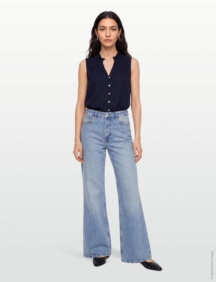 IVY Copenhagen - IVY-Abigail Jeans Wash Cadiz - flared jeans - denim blue - 0