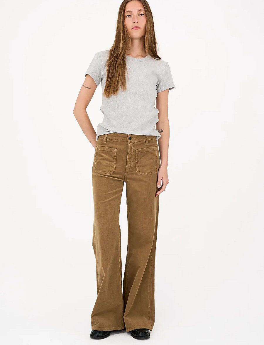 IVY Copenhagen - IVY-Abigail 70's Jeans Baby Cord - vida byxor - rubber brown - 0