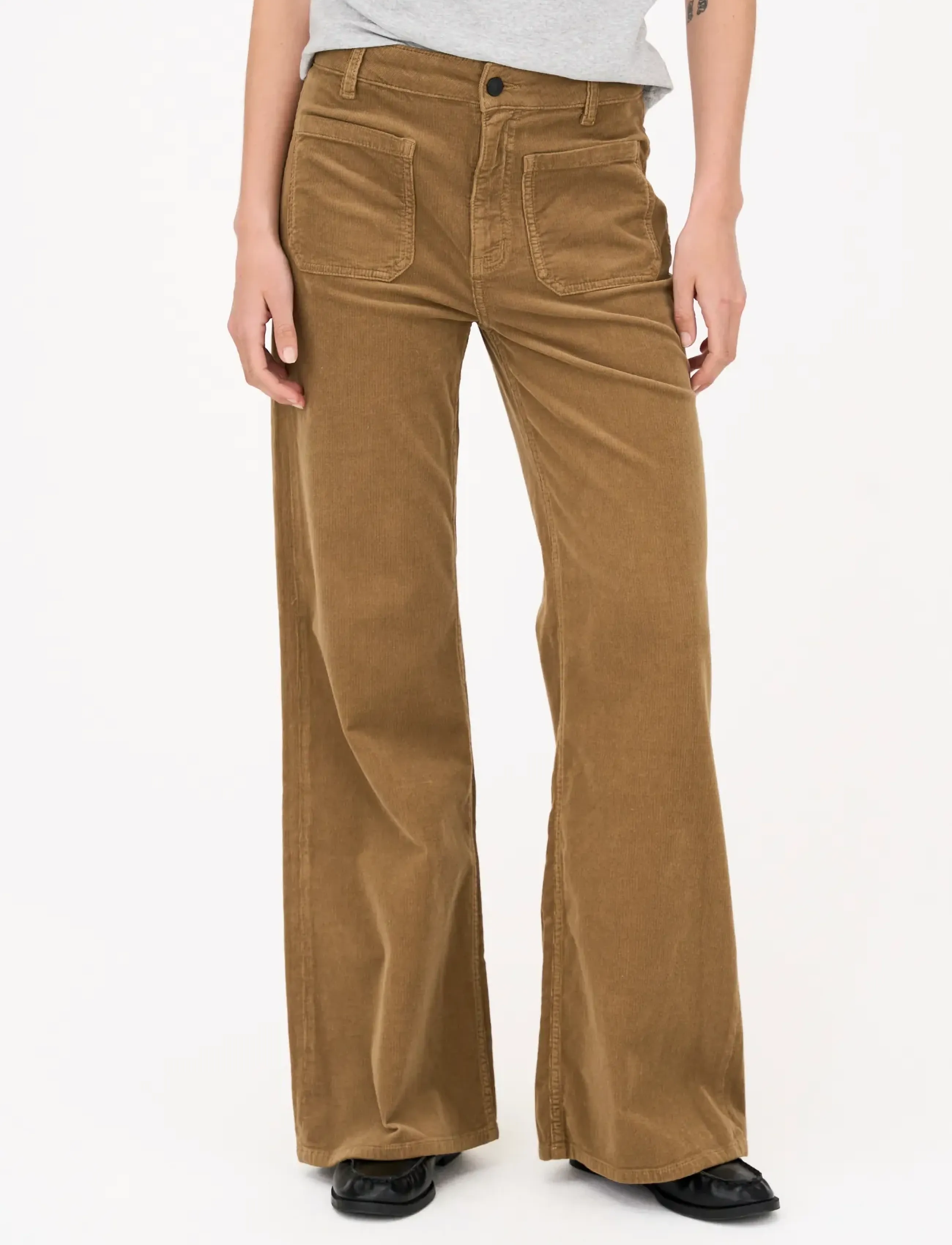 IVY Copenhagen - IVY-Abigail 70's Jeans Baby Cord - vida byxor - rubber brown - 3
