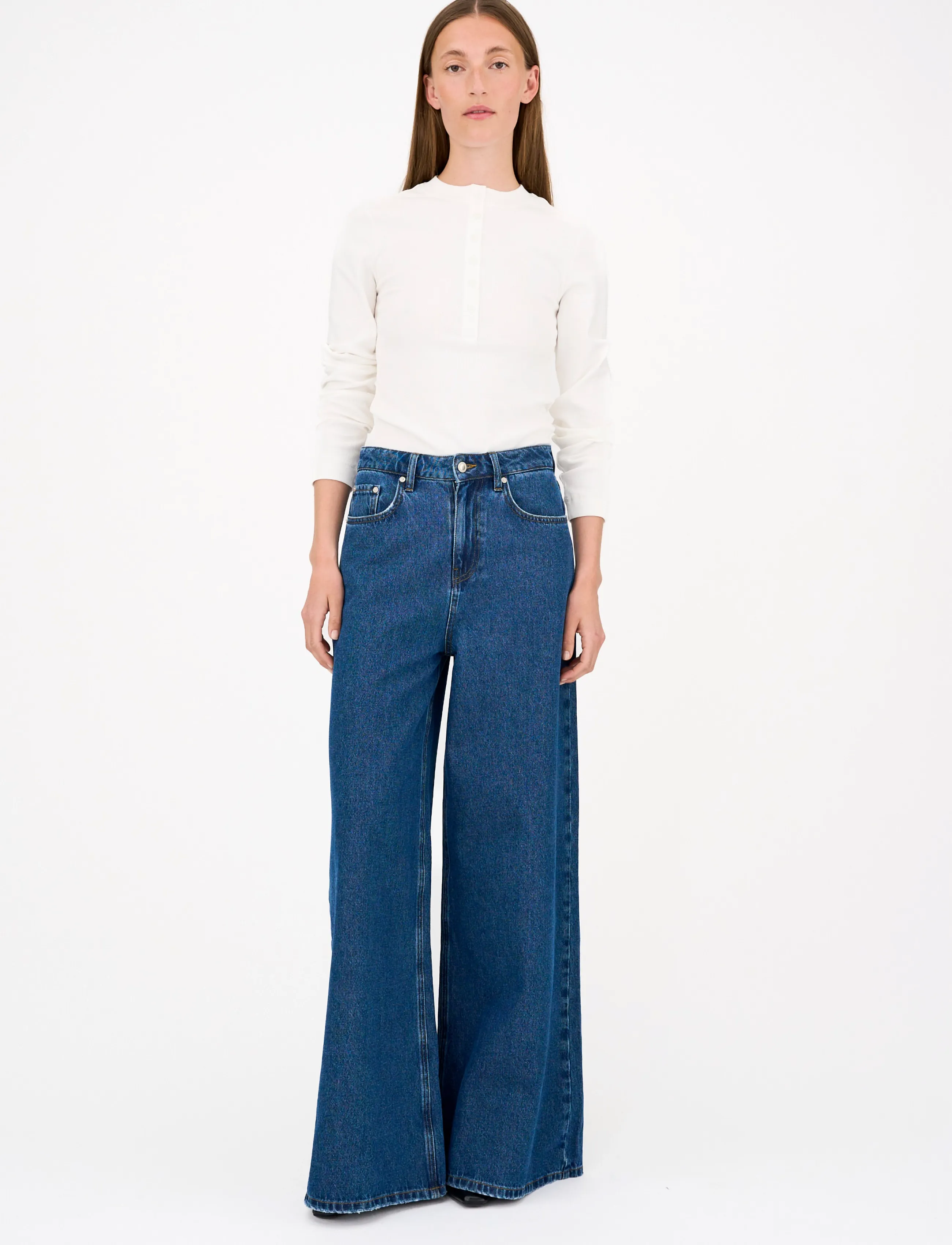 IVY Copenhagen - IVY-Tyla Jeans Wash Berlin Blue - laia säärega teksad - denim blue - 0