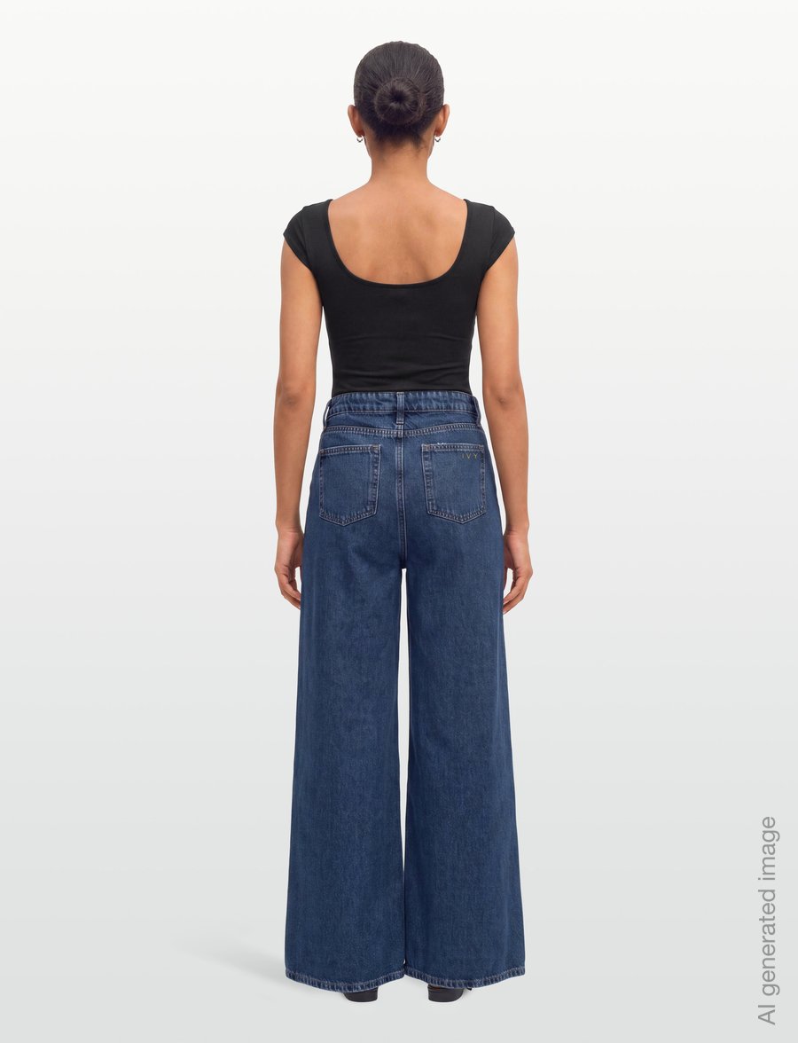 IVY Copenhagen - IVY-Tyla Jeans Wash Berlin Blue - laia säärega teksad - denim blue - 4