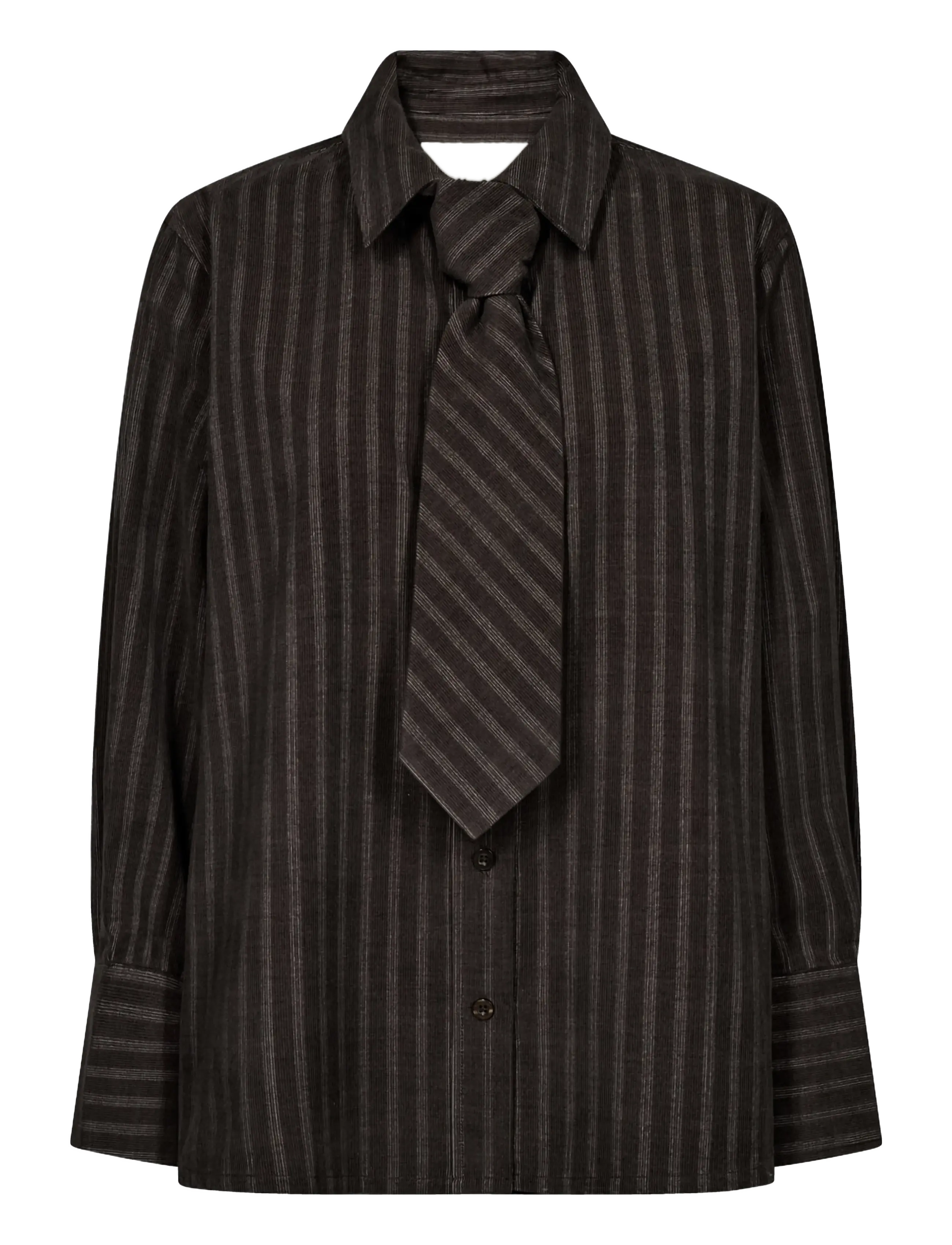 IVY Copenhagen - IVY-Filippa Essential Mens Tie Shir - langärmlige hemden - army - 1