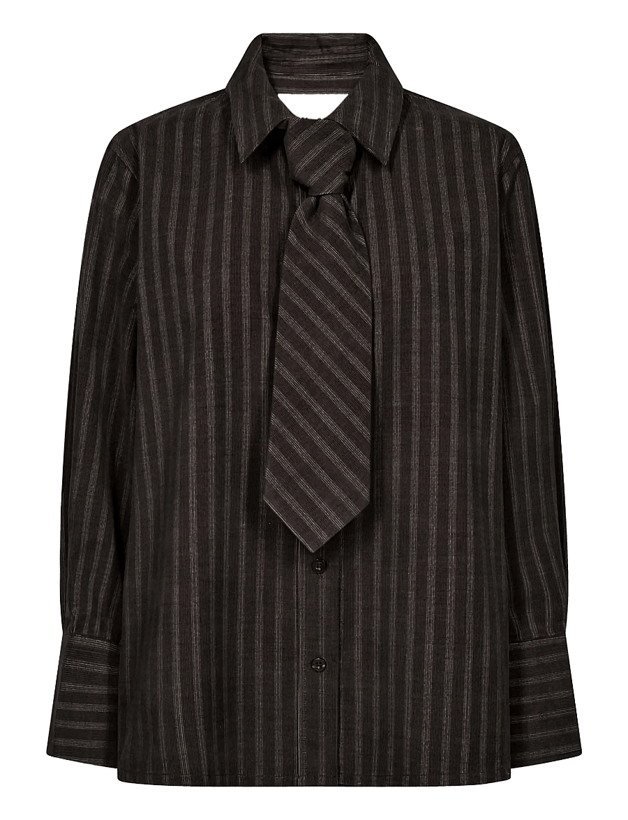 IVY Copenhagen - IVY-Filippa Essential Mens Tie Shir - langärmlige hemden - army - 1