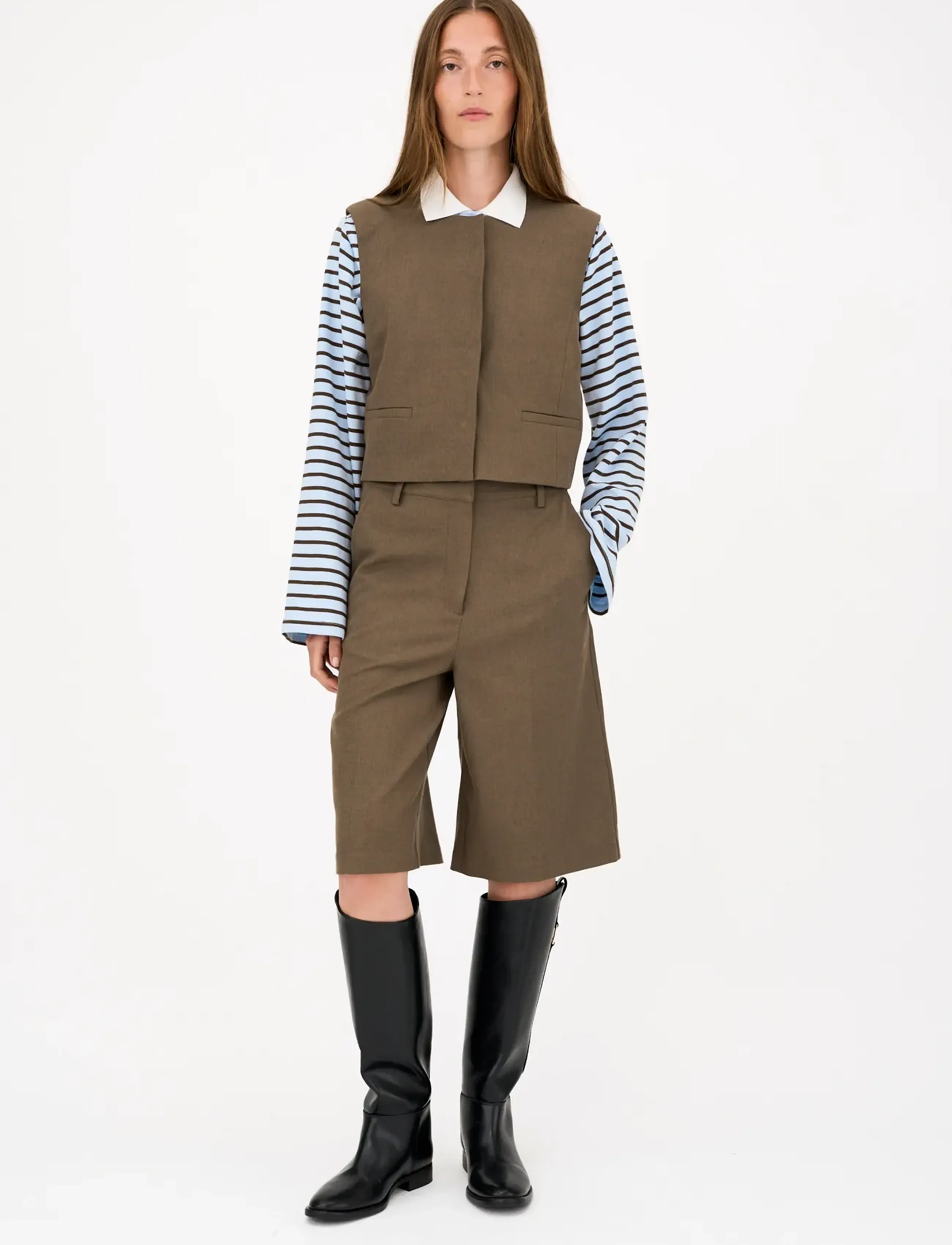 IVY Copenhagen - IVY-Isla Long shorts - brown - 0