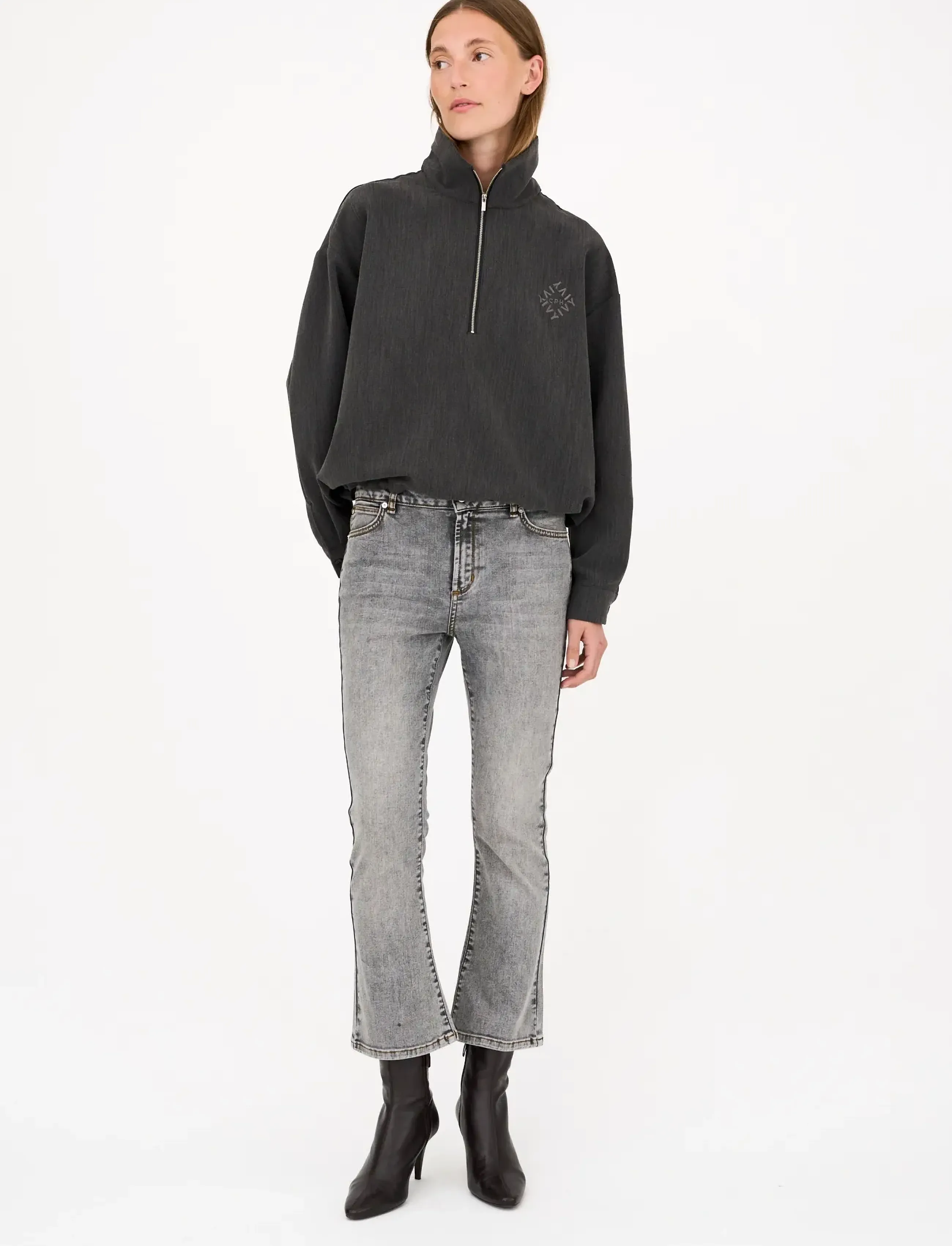 IVY Copenhagen IVY-Johanna Kick Flare Jeans Wash A - Kläder - GREY / grey