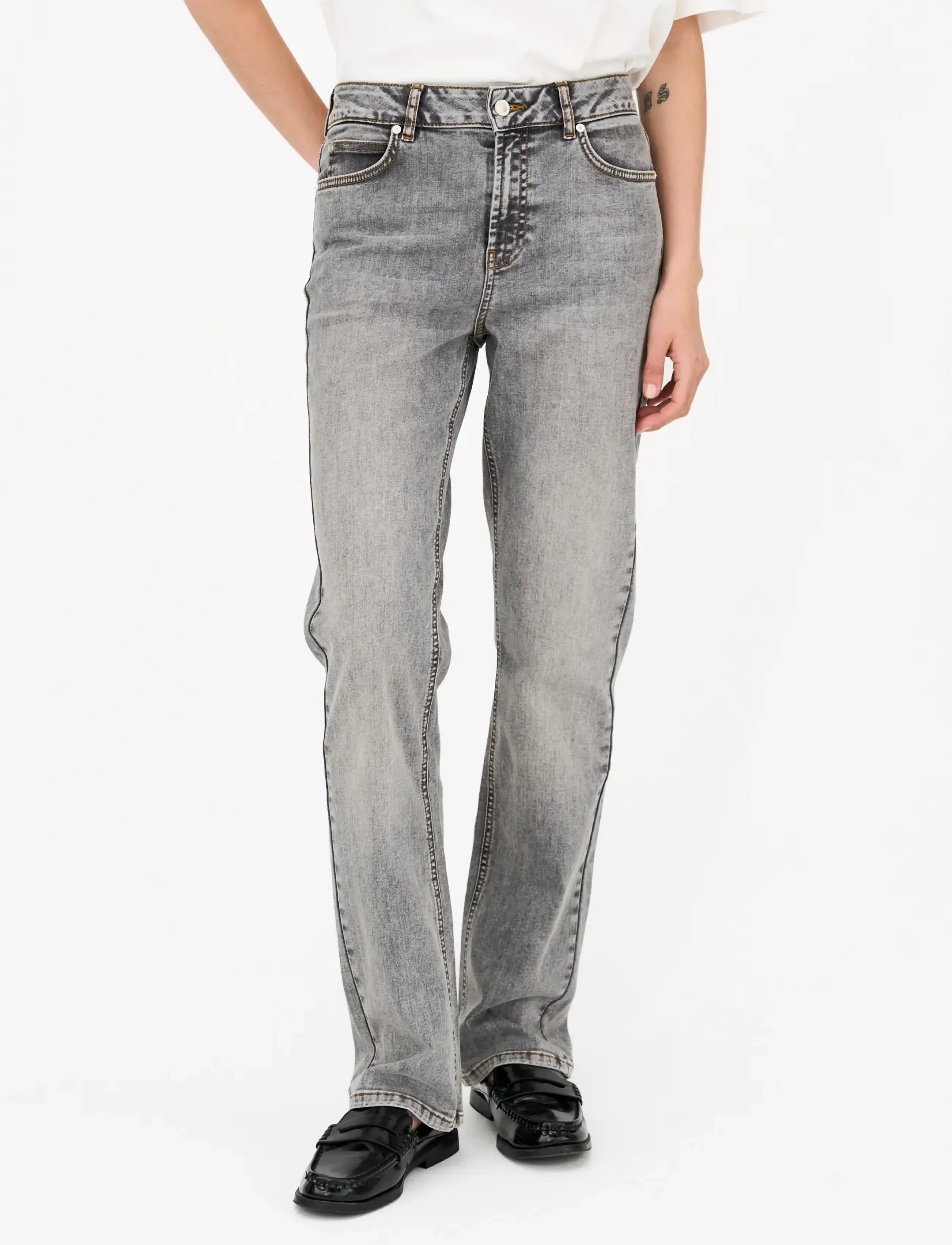 IVY Copenhagen - IVY-Lulu Jeans Wash Amazing Toya Gr - straight jeans - grey - 3