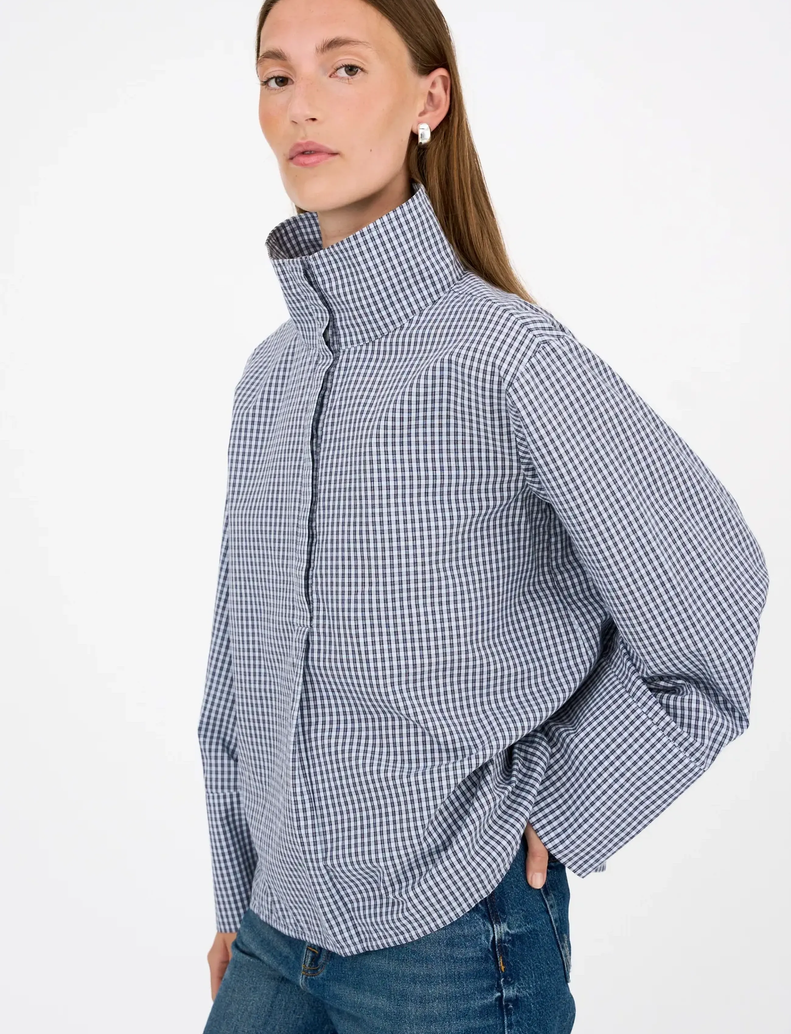IVY Copenhagen - IVY-Mila Check Shirt - langärmlige hemden - sky blue - 4