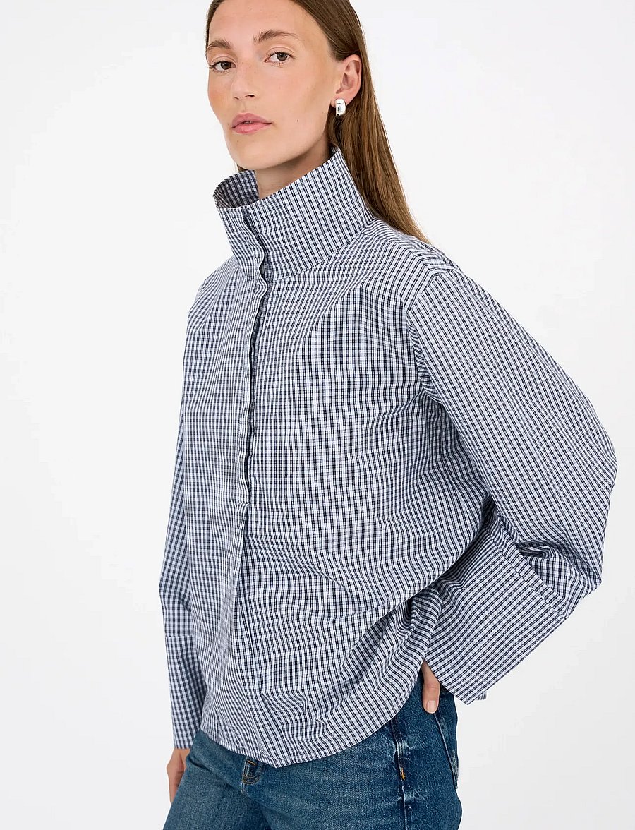 IVY Copenhagen - IVY-Mila Check Shirt - langärmlige hemden - sky blue - 4