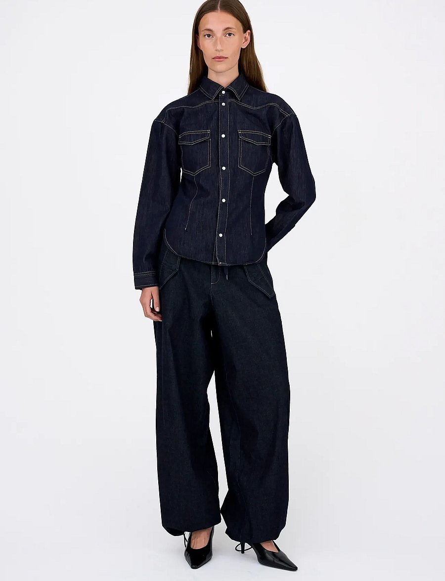 IVY Copenhagen - IVY-Penny Parachute Pant Wash Dark - rinse denim - 0