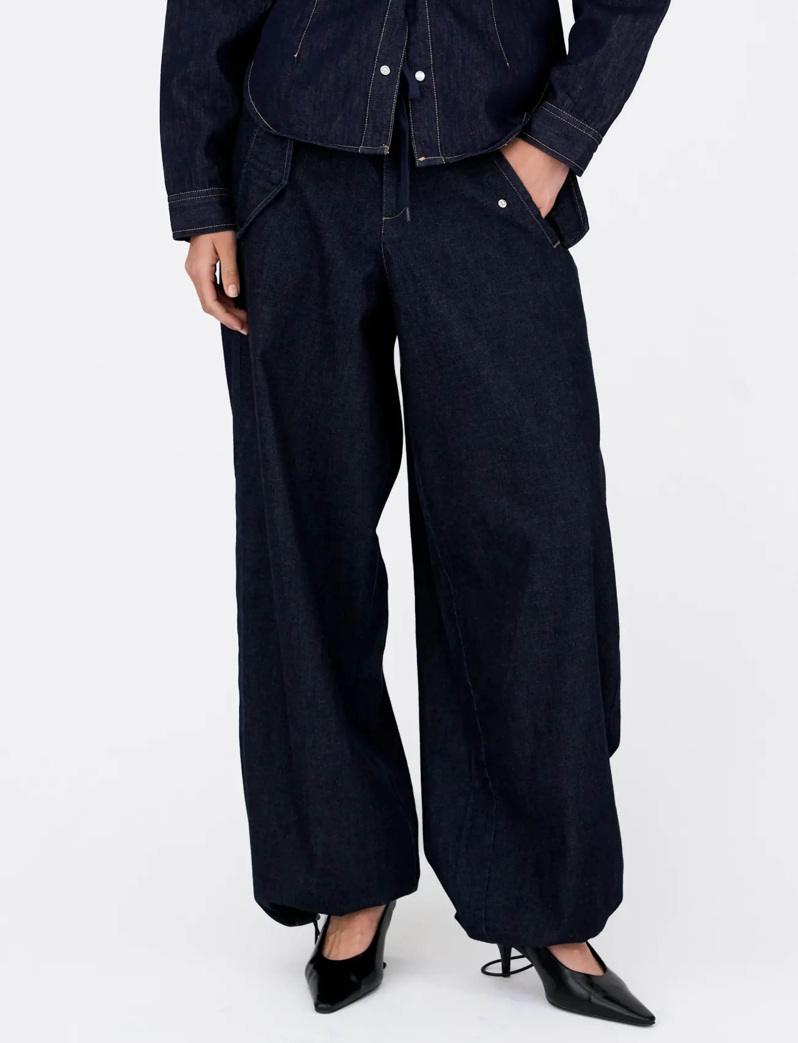 IVY Copenhagen - IVY-Penny Parachute Pant Wash Dark - rinse denim - 3