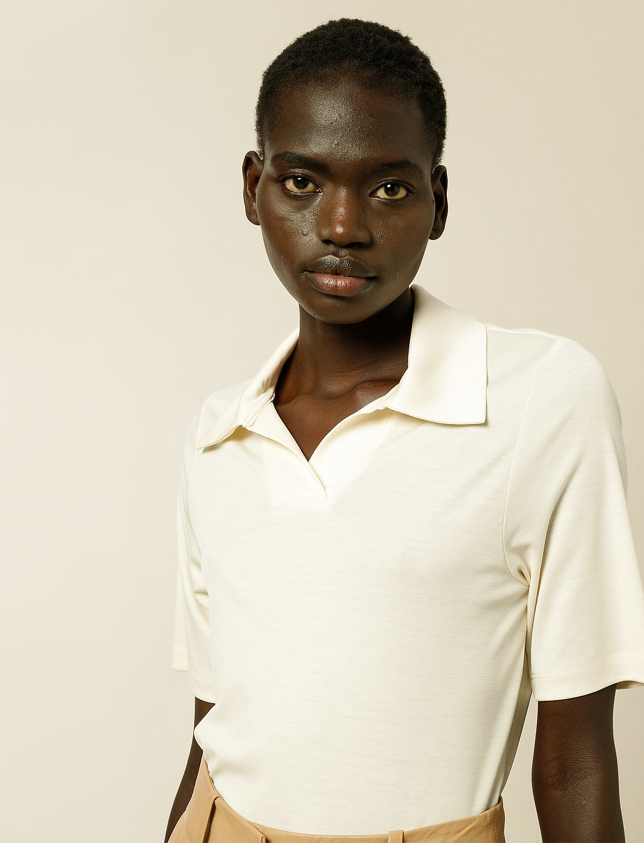 IVY OAK - KLEO JERSEY TURTLE NECK - vanilla cream - 5