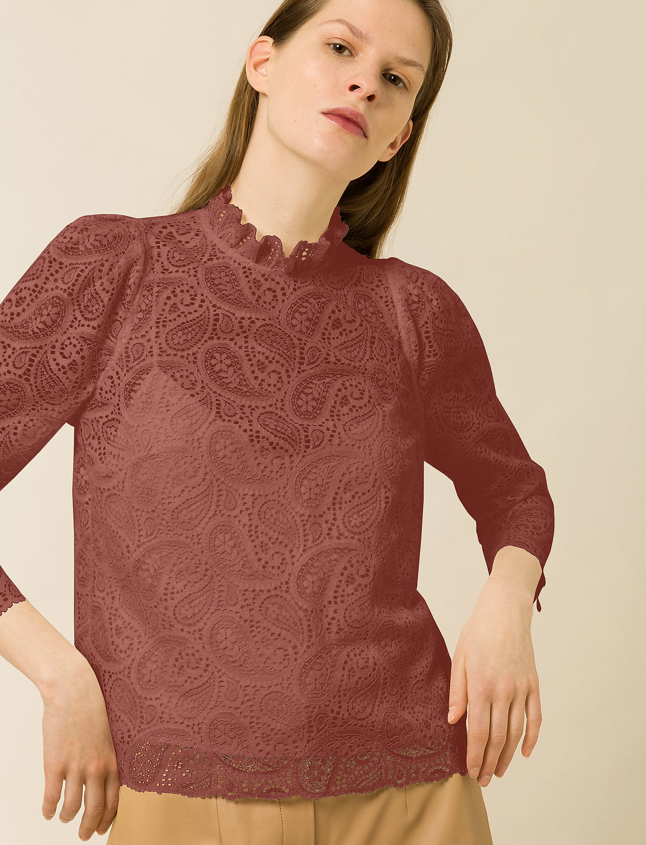 IVY OAK - BETH - langermede bluser - mahogany - 5