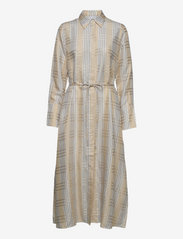 IVY OAK - DAPHNE DRESS SHORT ANKLE LENGTH - midi jurken - beige check - 0