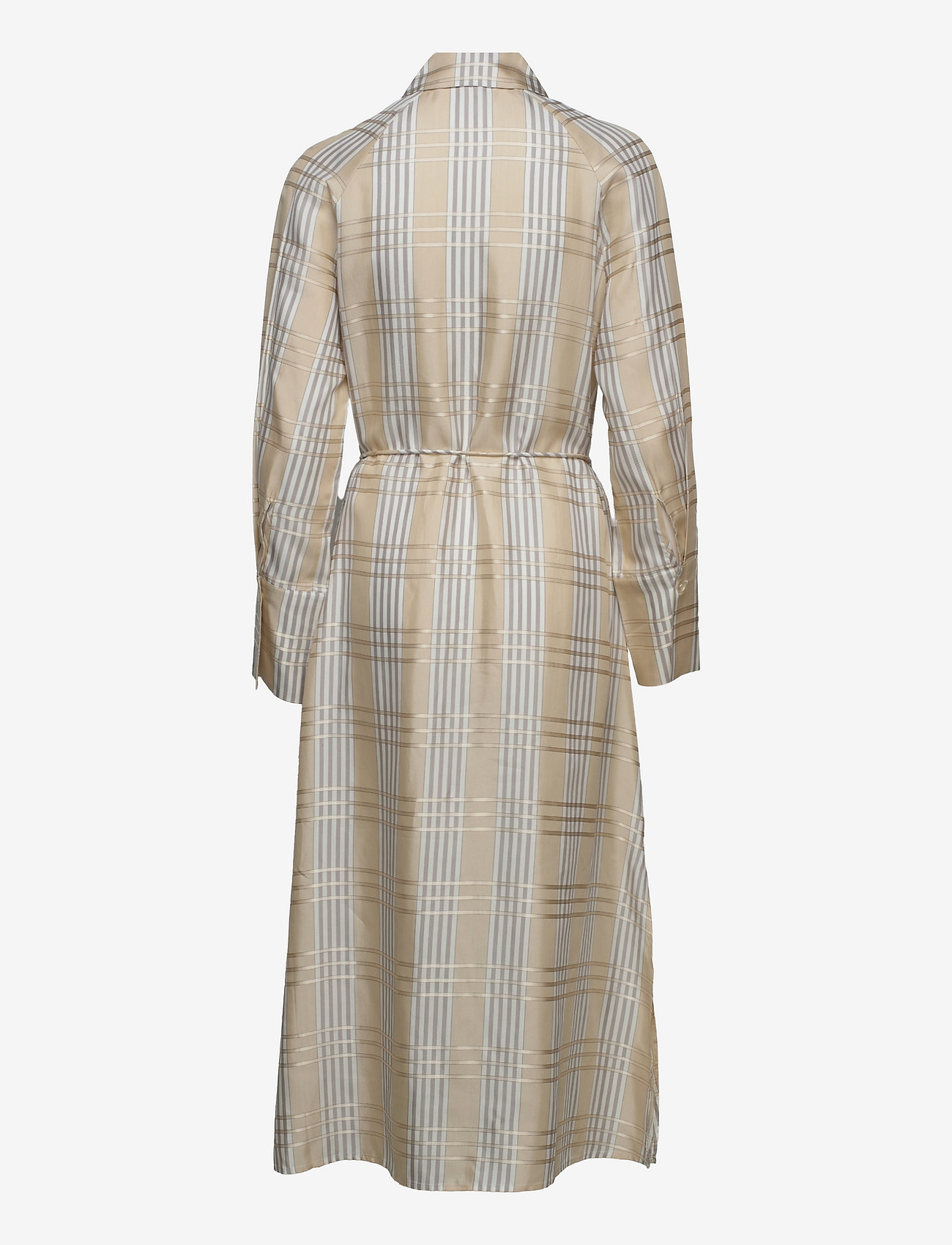 IVY OAK - DAPHNE DRESS SHORT ANKLE LENGTH - midi jurken - beige check - 1