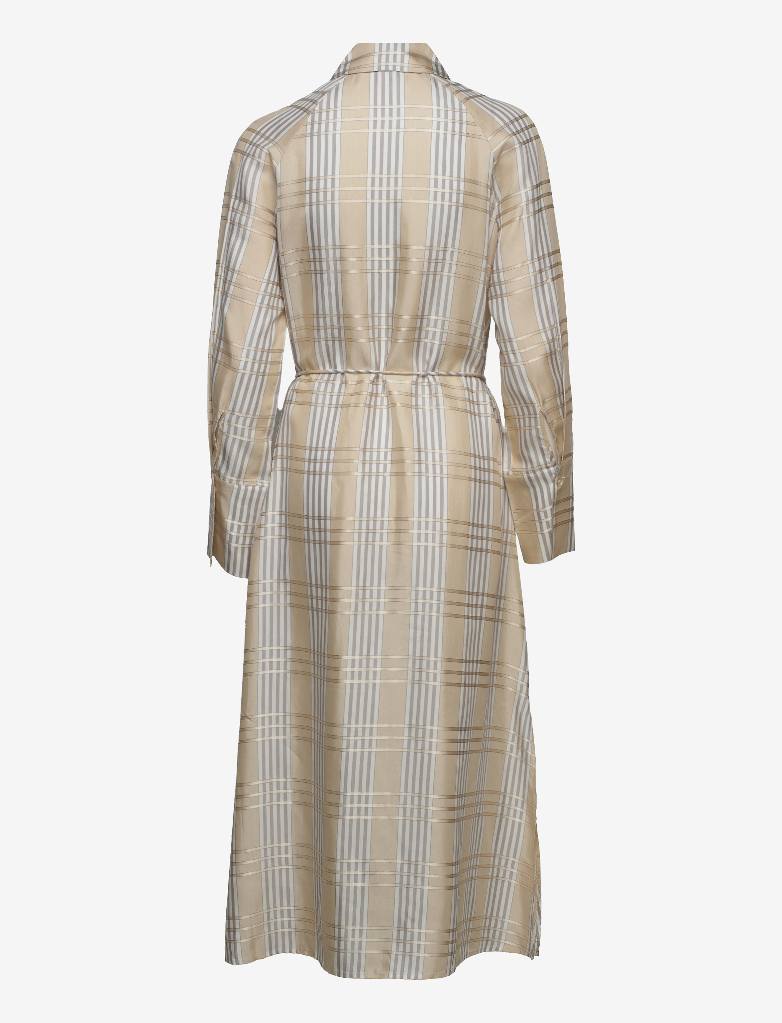 IVY OAK - DAPHNE DRESS SHORT ANKLE LENGTH - beige check - 1