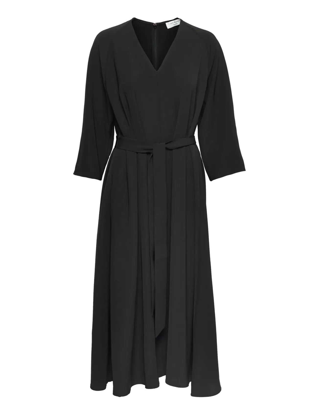 IVY OAK SCAROLA FLARED OPEN BACK DRESS MAXI LENGTH - Kjoler - BLACK / black