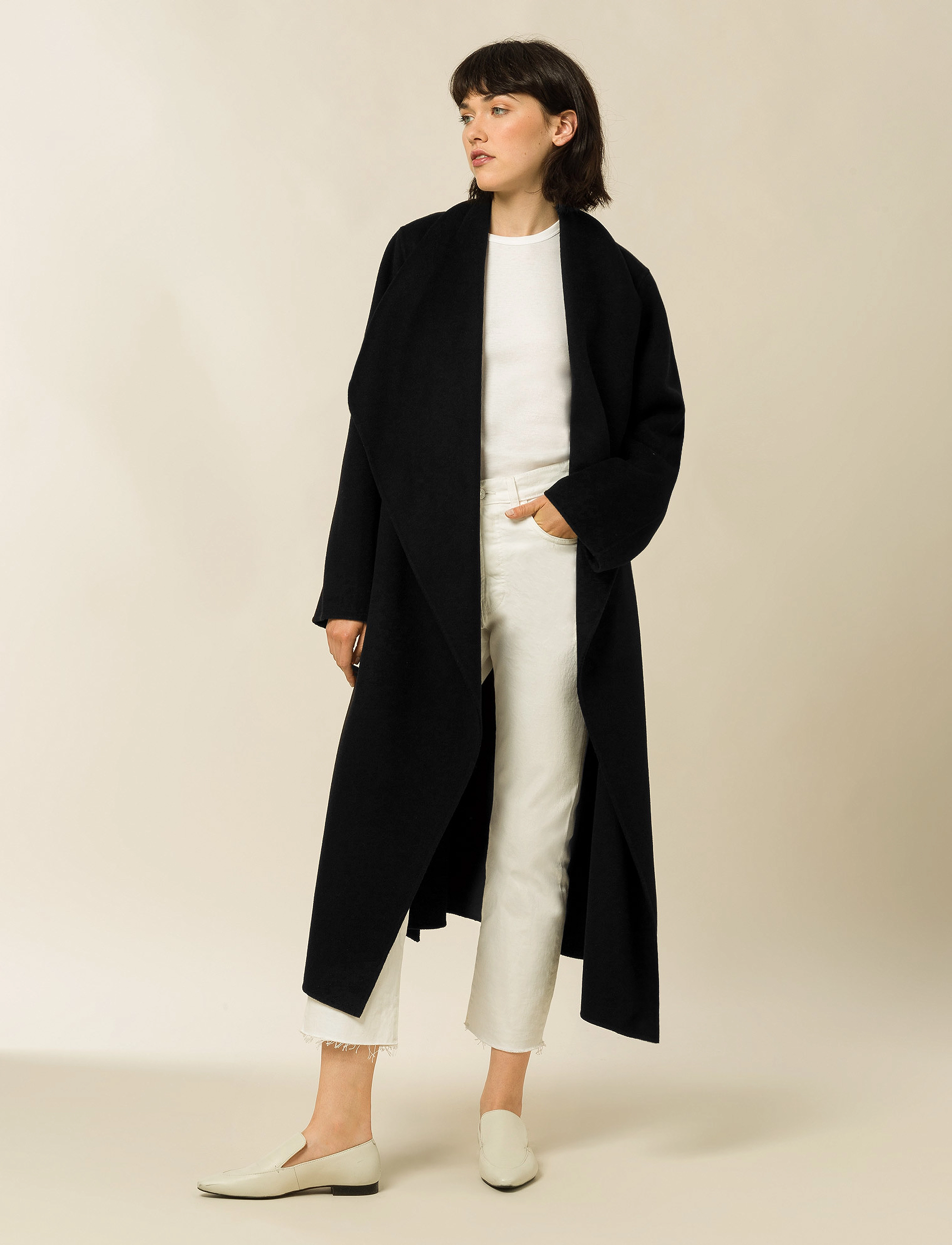 IVY OAK - Carrie Rose Doubleface Bathrobe Coat - black - 1