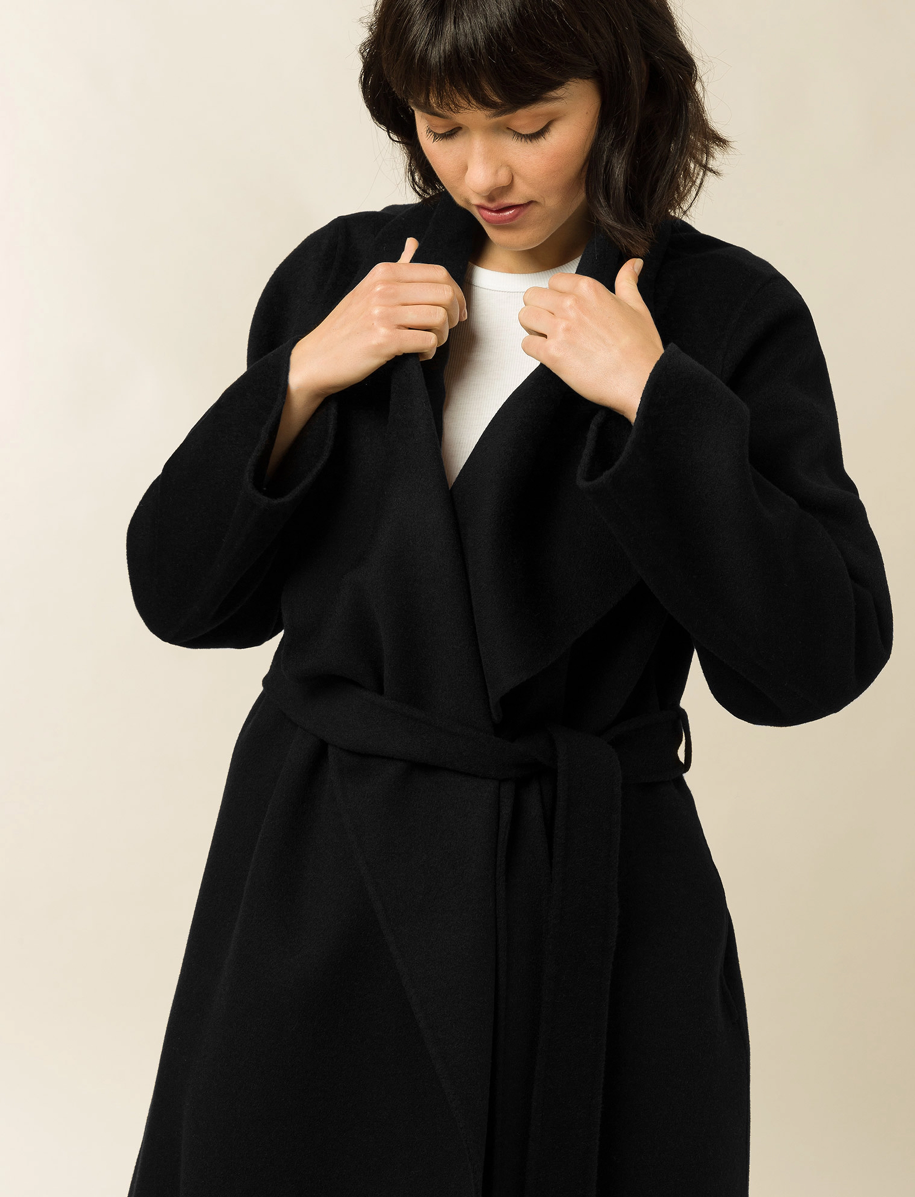 IVY OAK - Carrie Rose Doubleface Bathrobe Coat - black - 2
