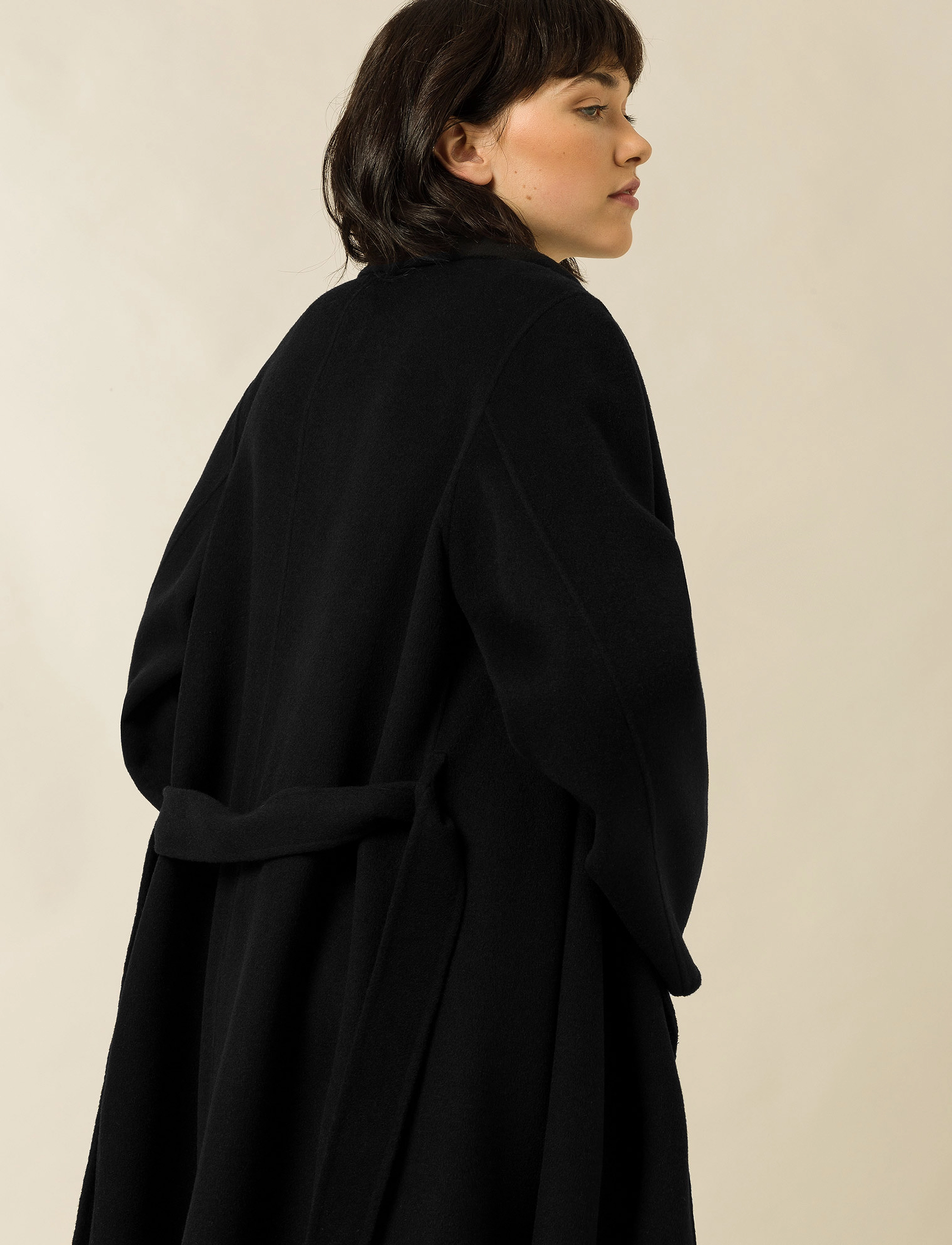 IVY OAK - Carrie Rose Doubleface Bathrobe Coat - black - 3