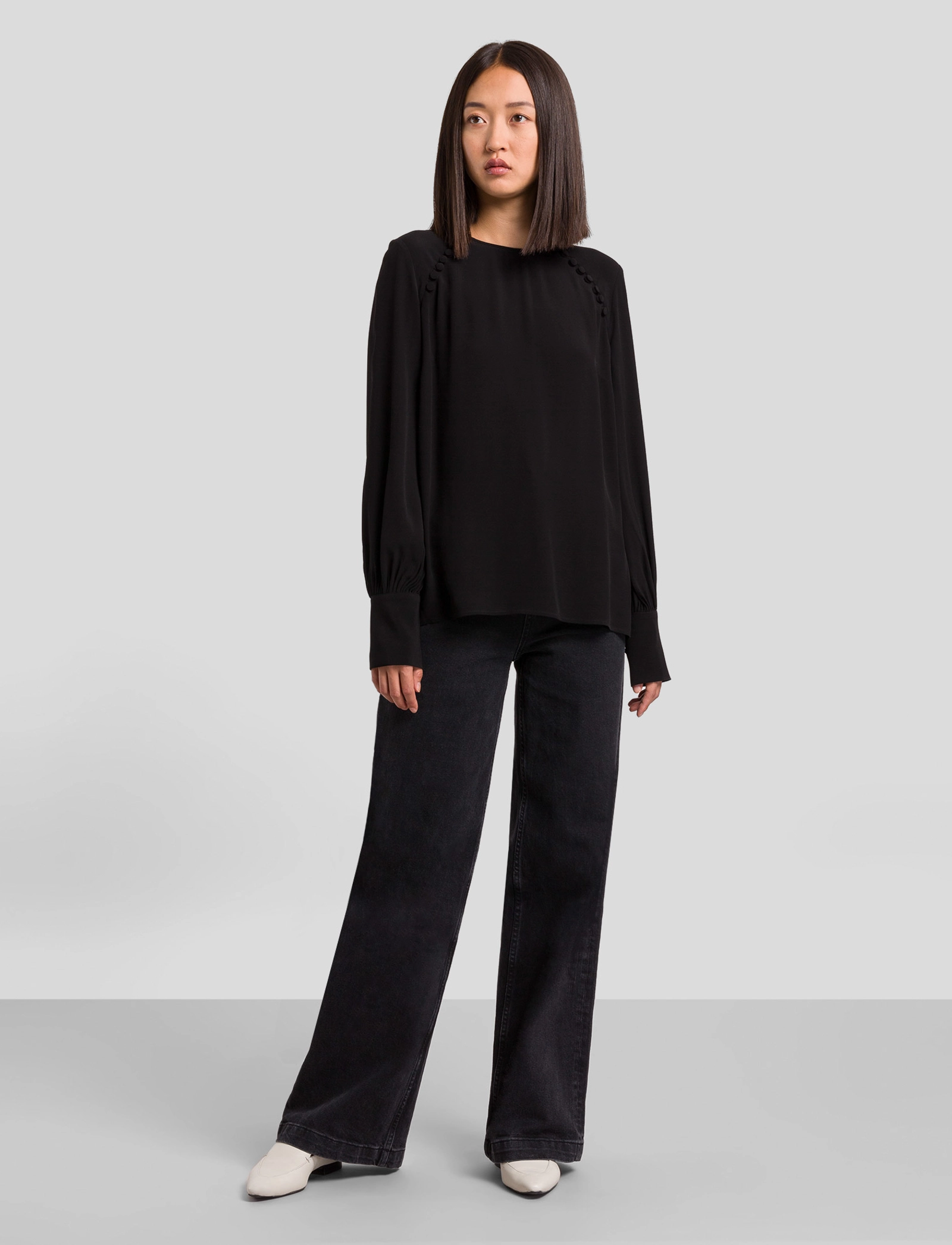 IVY OAK - Buttoned Blouse - black - 2