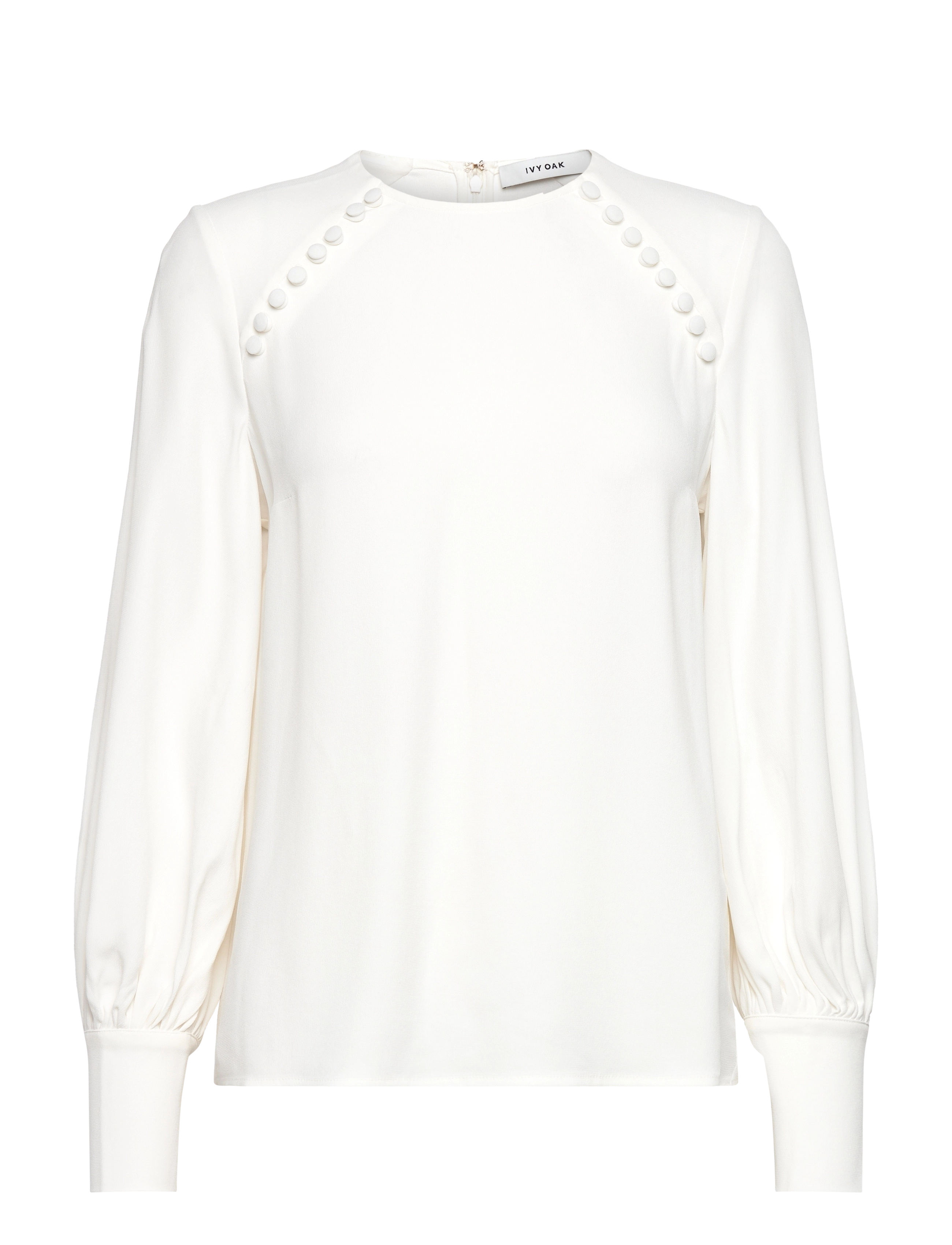 Buttoned Blouse - SNOW WHITE