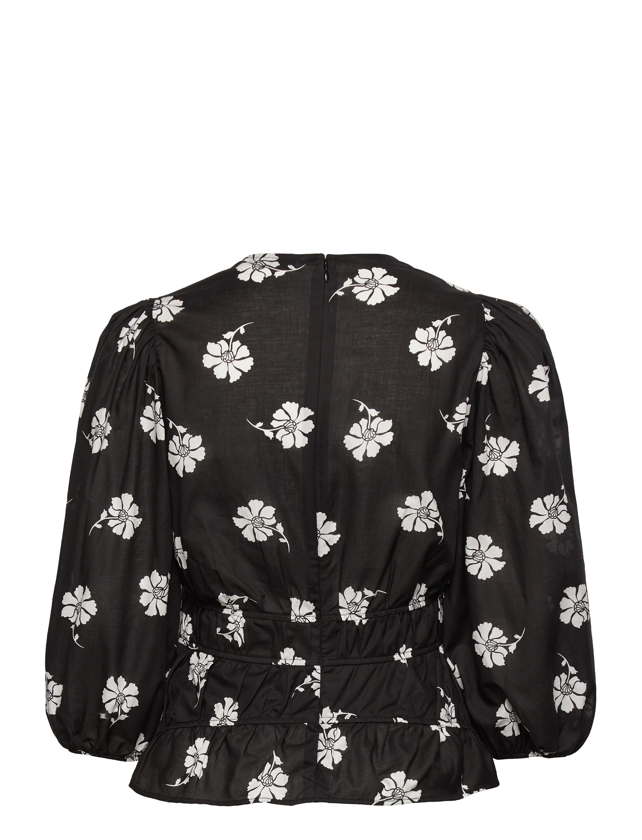 IVY OAK - Gathered Blouse - langärmelige blusen - aop bi-color flower black - 2