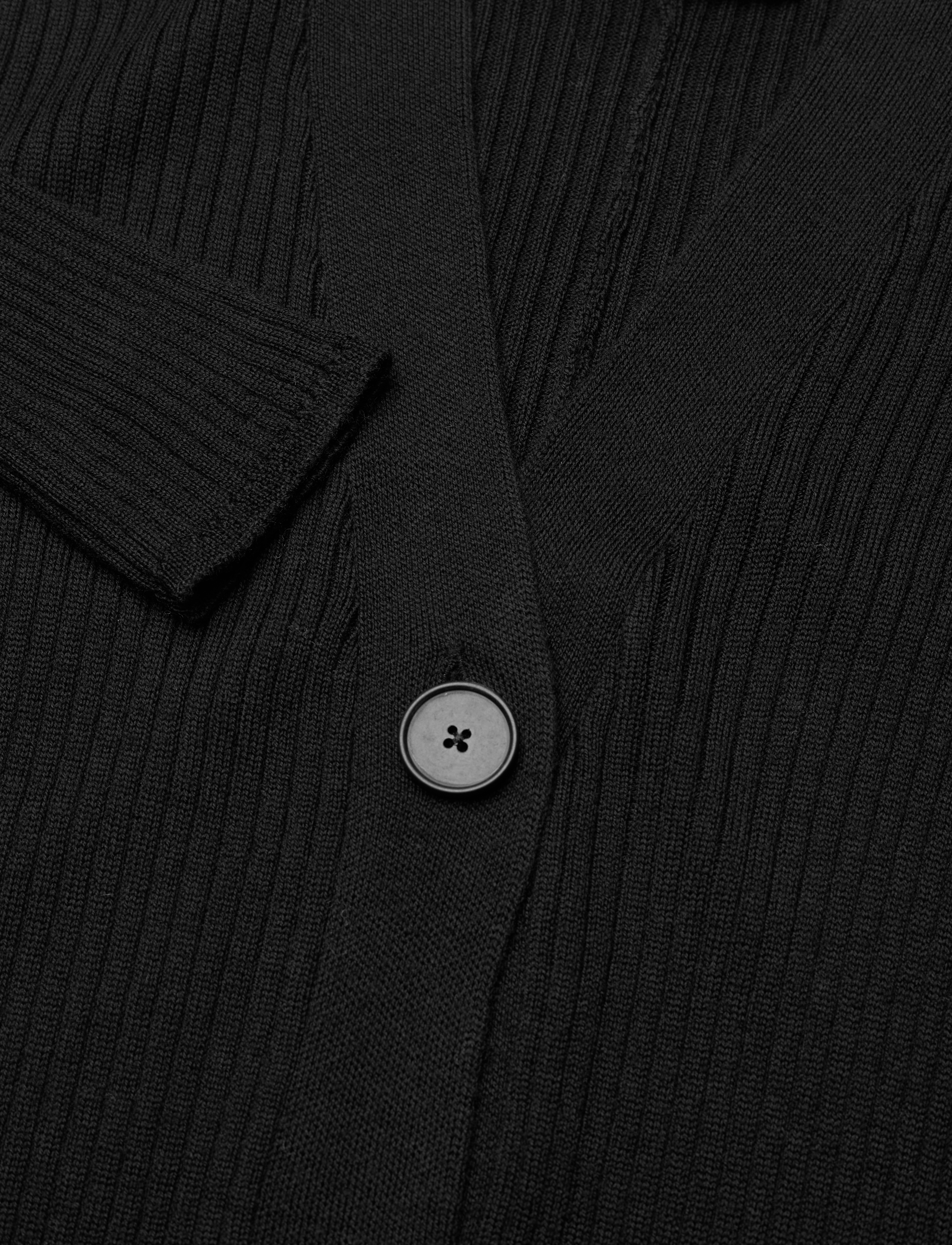 IVY OAK - Buttoned Knit Dress - black - 4