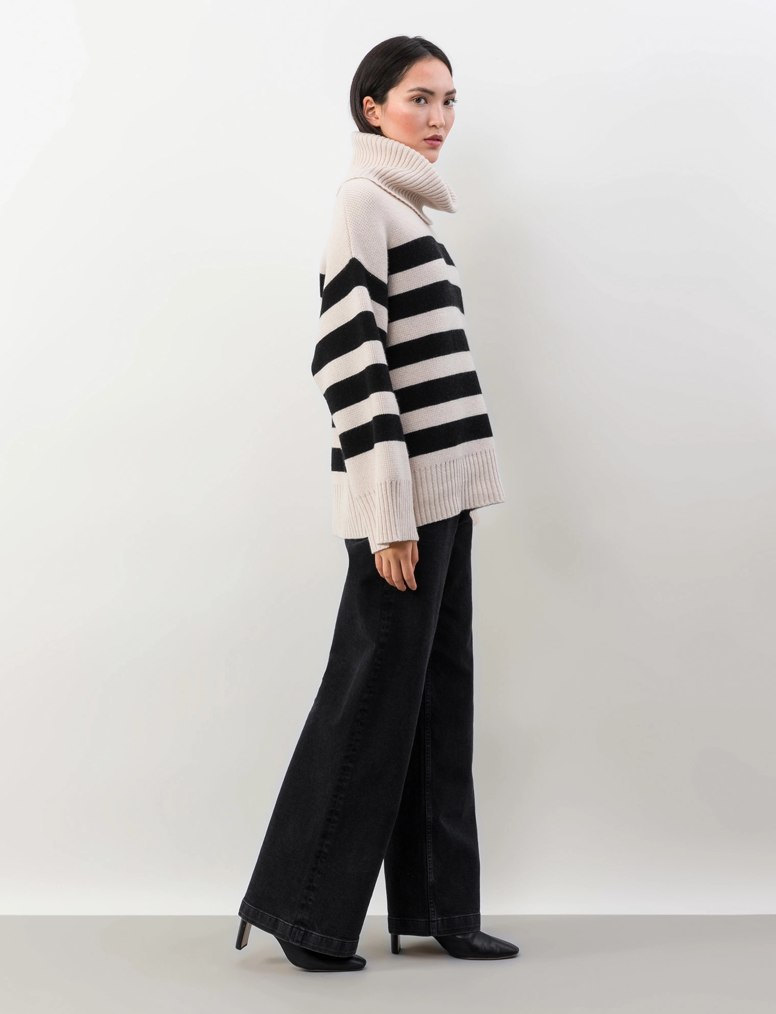 IVY OAK - KASIA STRIPE JUMPER - raw white - 3