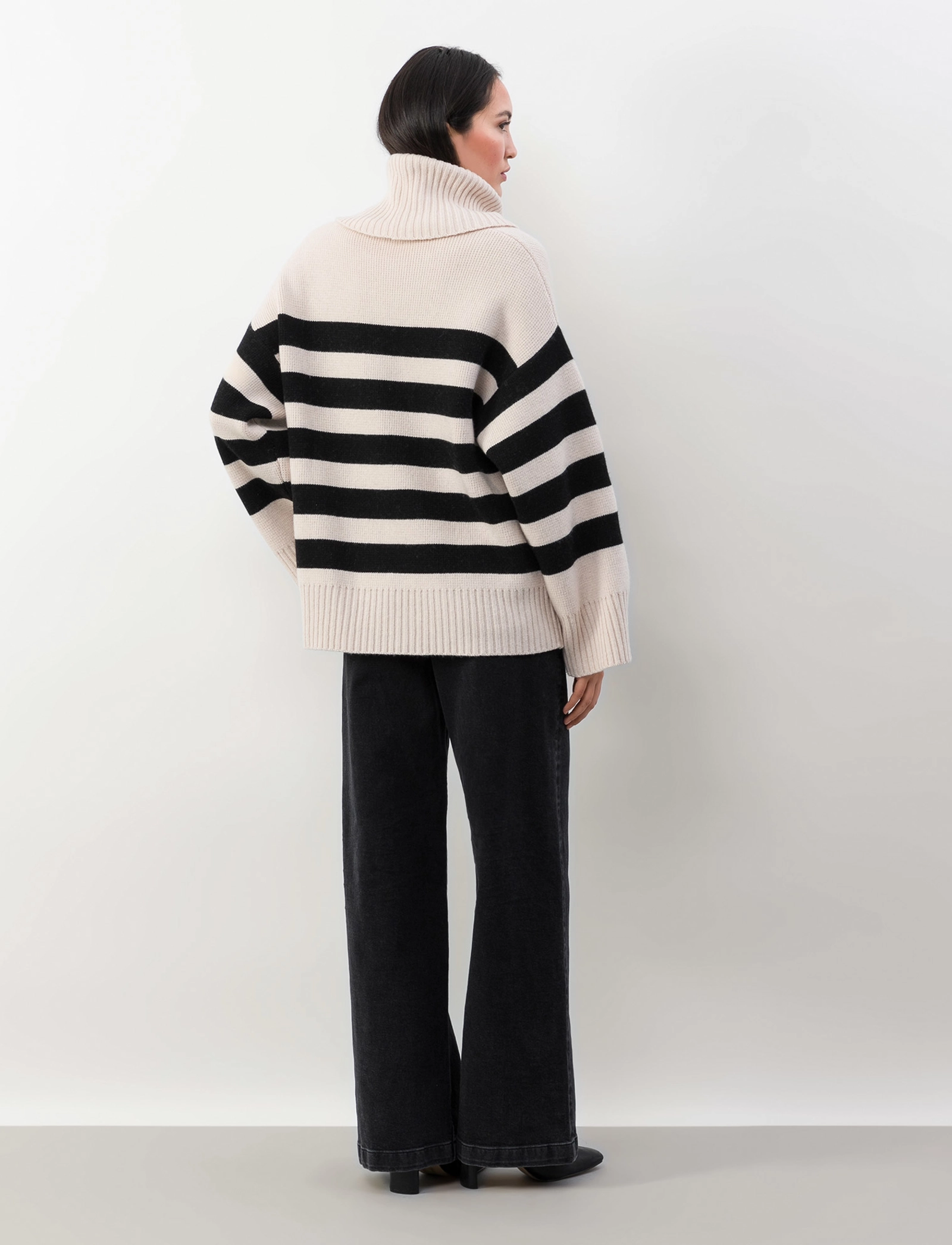 IVY OAK - KASIA STRIPE JUMPER - raw white - 4