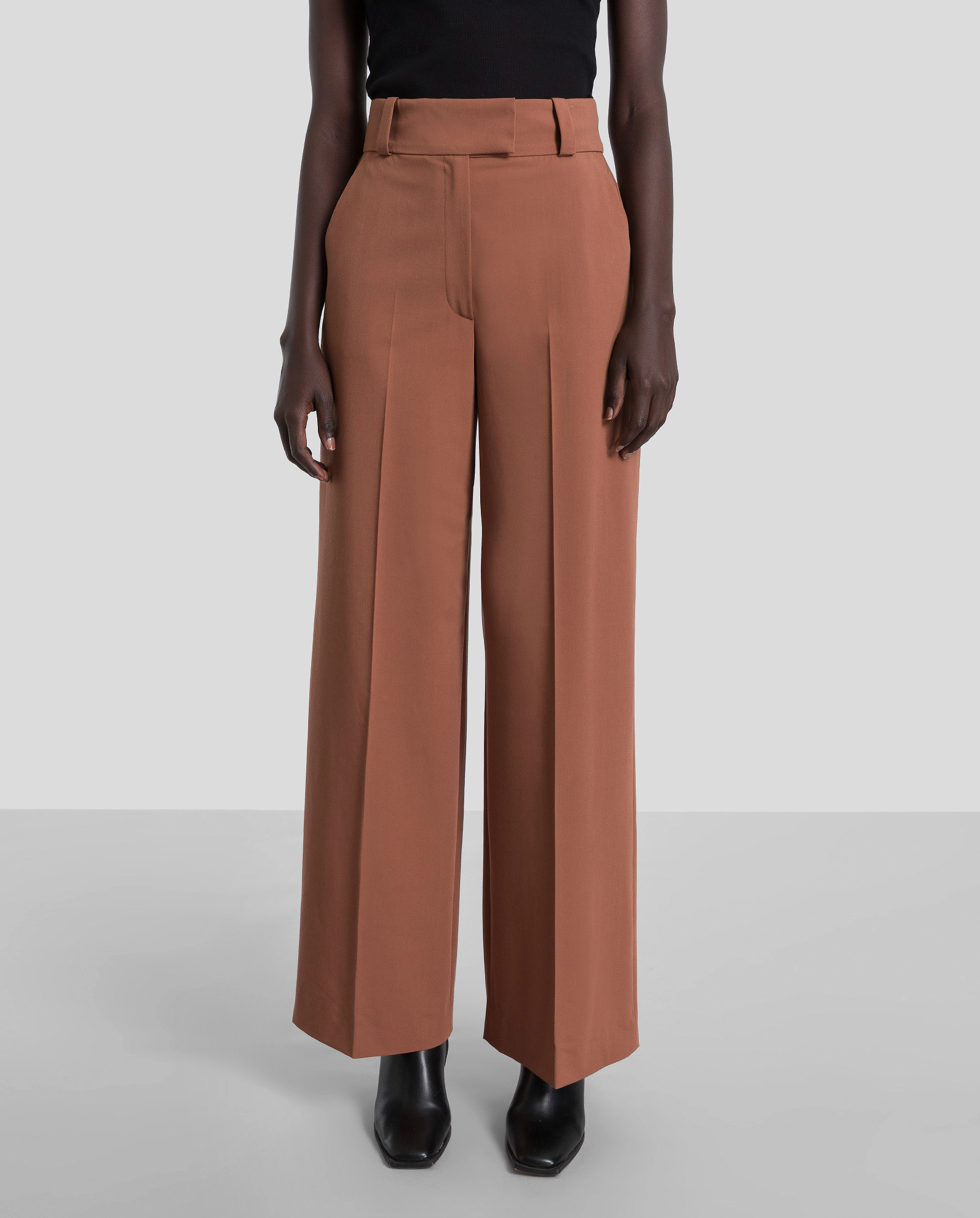 IVY OAK - Wide Leg Pants - mid-brown - 3