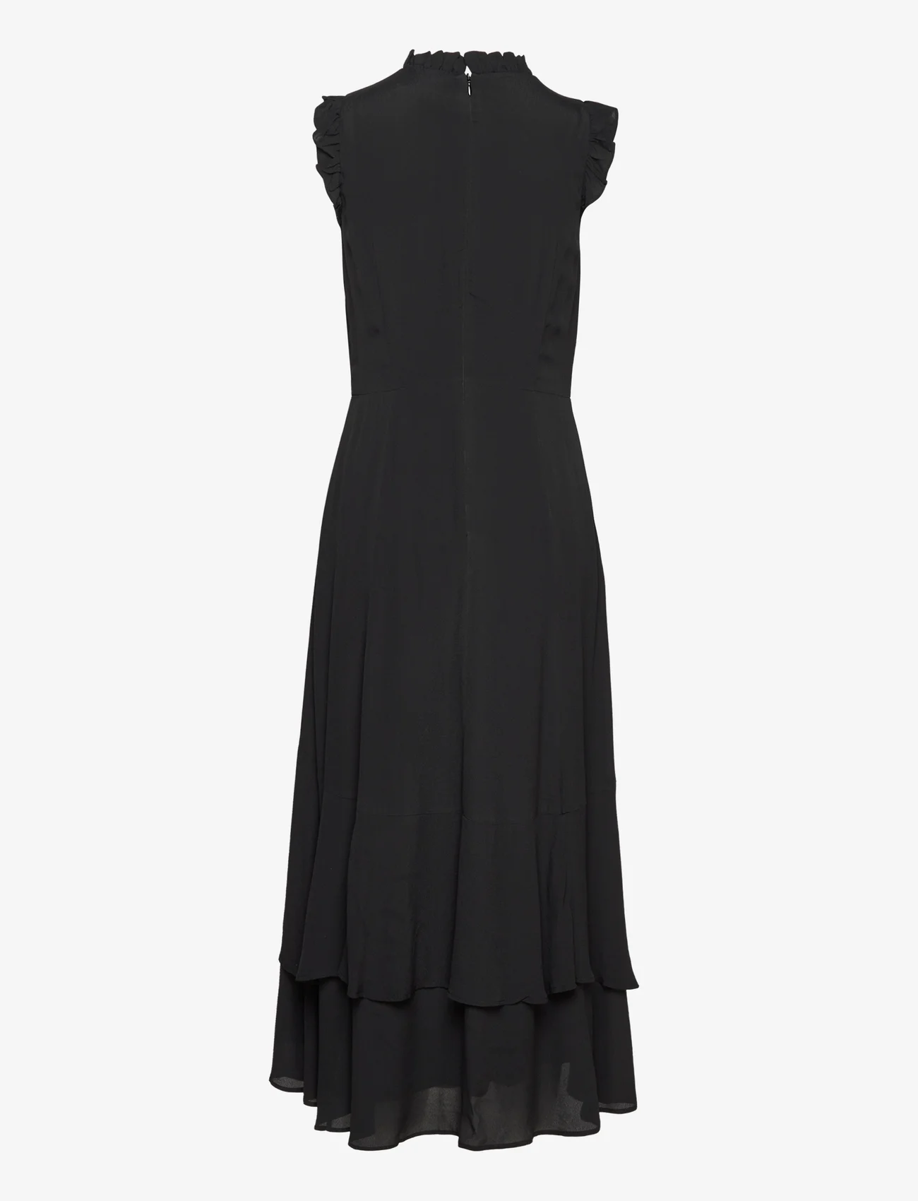 IVY OAK - Midi Length Ruffle  Dress - midi dresses - black - 1
