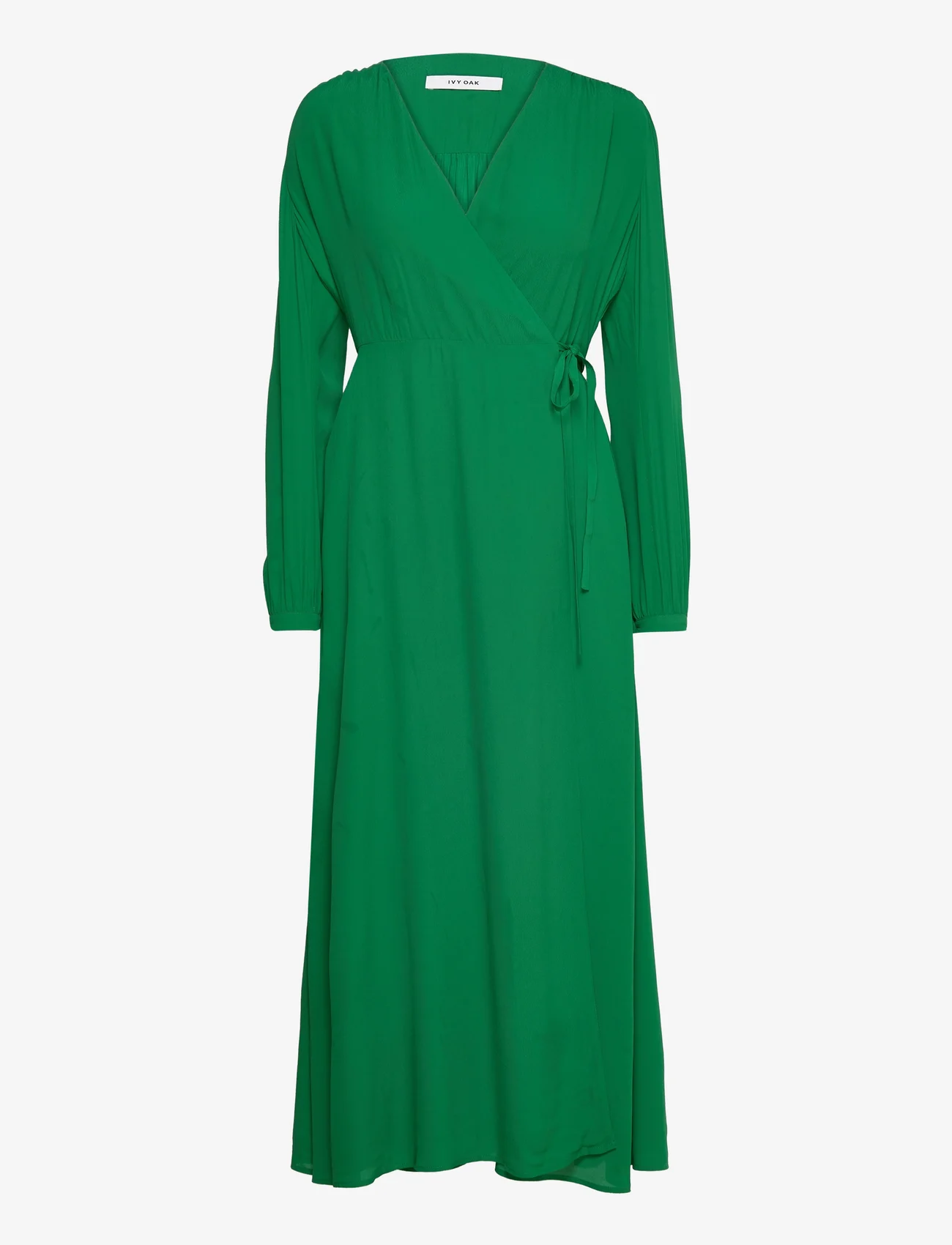 IVY OAK - LIME WRAP DRESS - slå-om-kjoler - secret garden green - 0