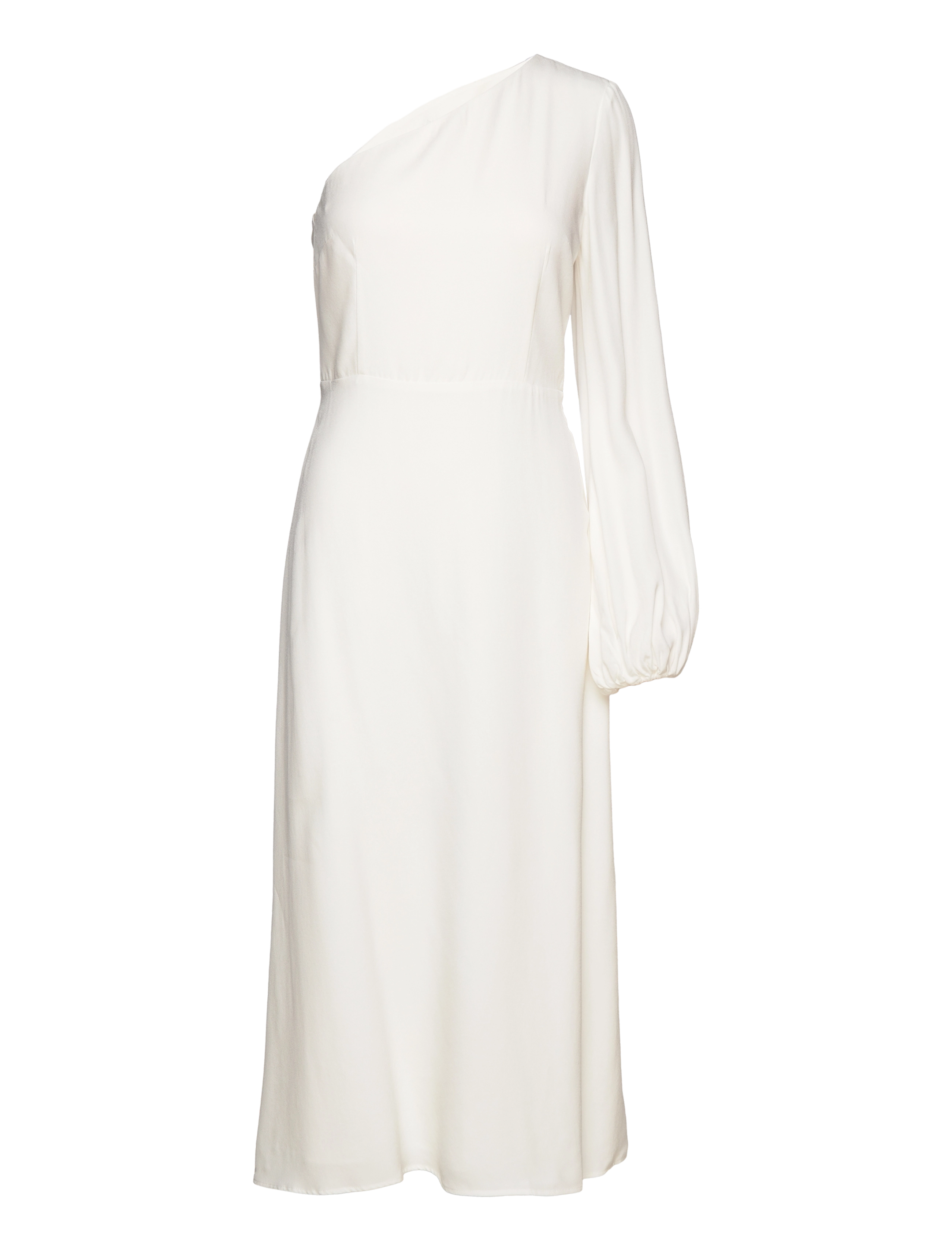 IVY OAK Long Midi Length 1-Schulter Kleid Weiß - 40 - Damen