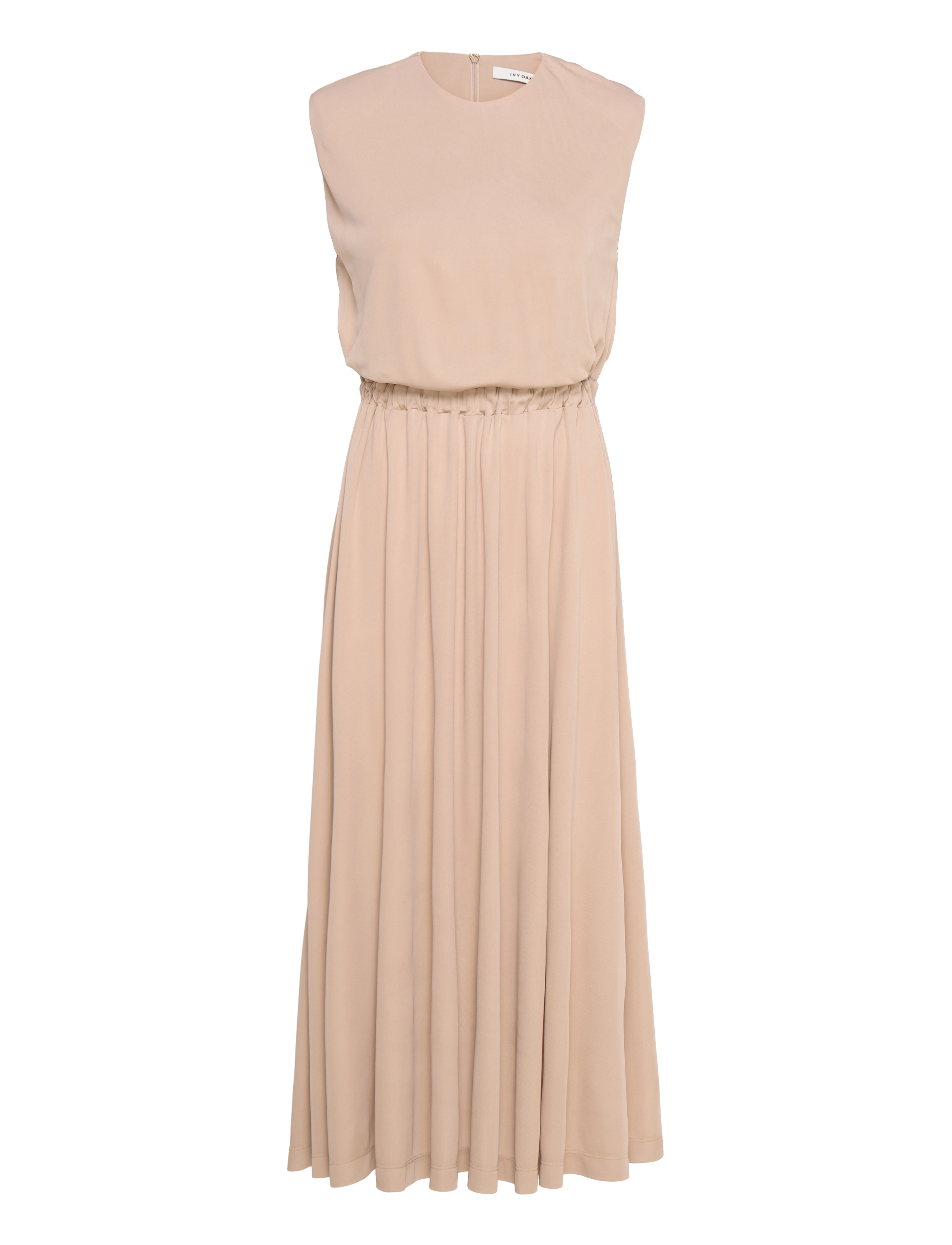 IVY OAK - Long Midi Length Dress - light taupe - 1