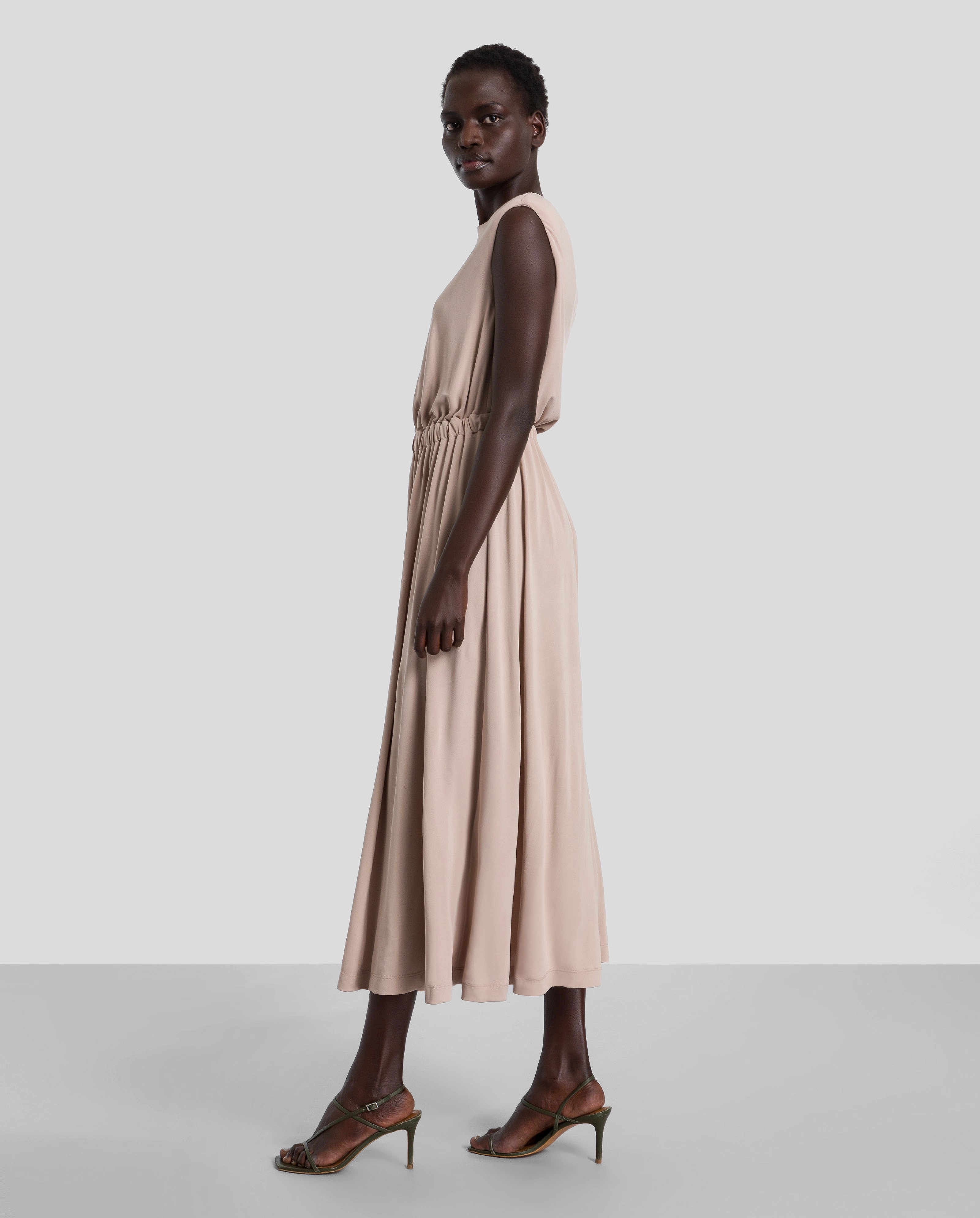 IVY OAK - Long Midi Length Dress - light taupe - 4