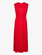 Long Midi Length Dress - LIPSTICK RED