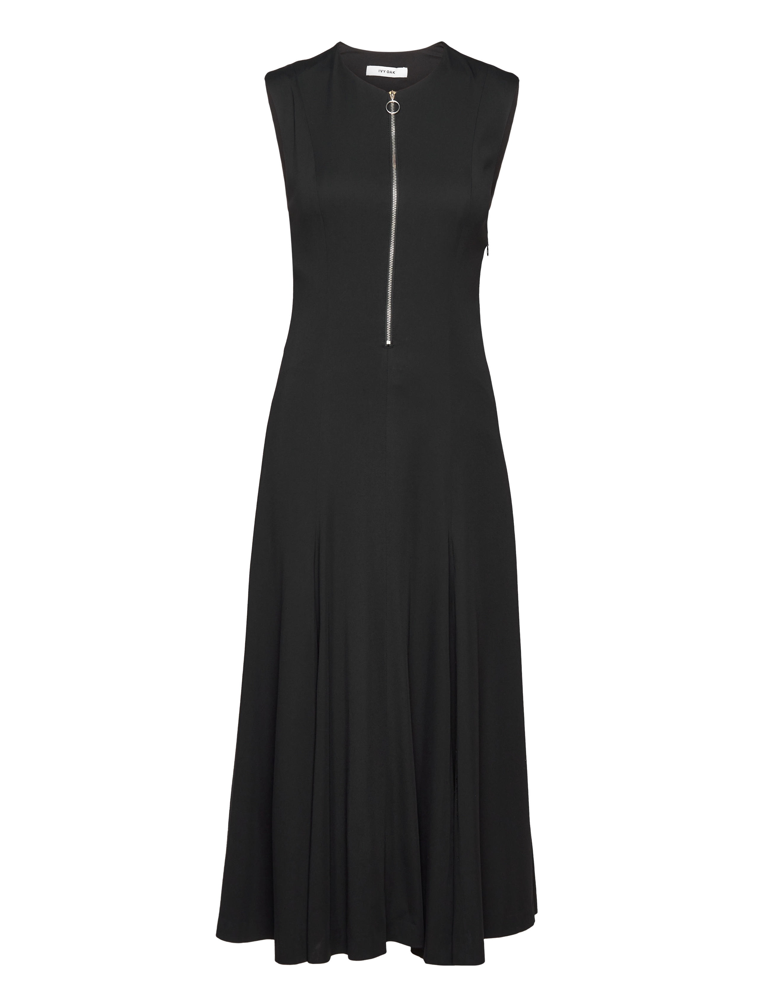 IVY OAK Long Midi Length Zipped Kleid Schwarz - 36 - Damen