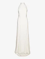 Maxi Length Neckholder Dress - SNOW WHITE