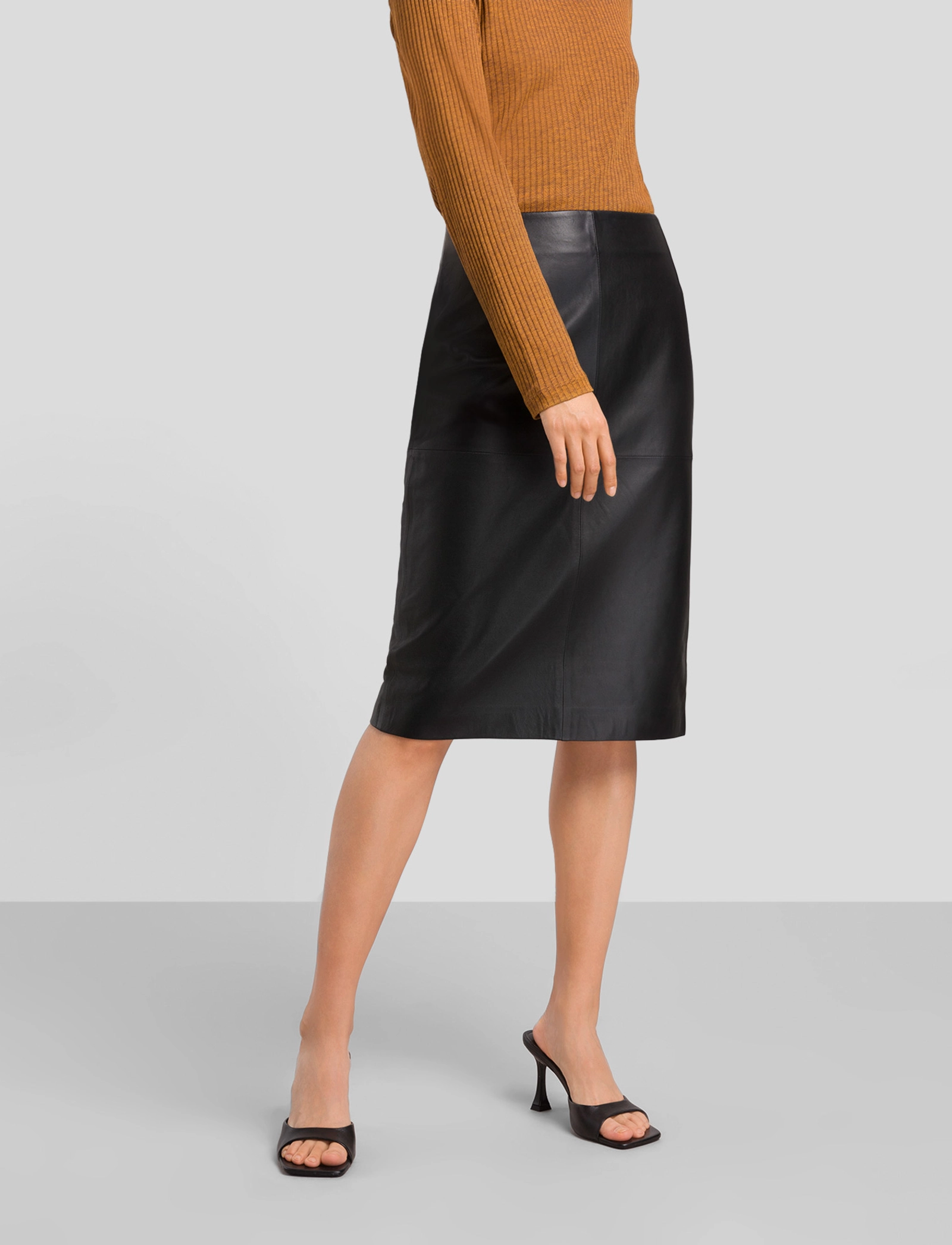 IVY OAK - LIDIA LEATHER PENCIL SKIRT - black - 3