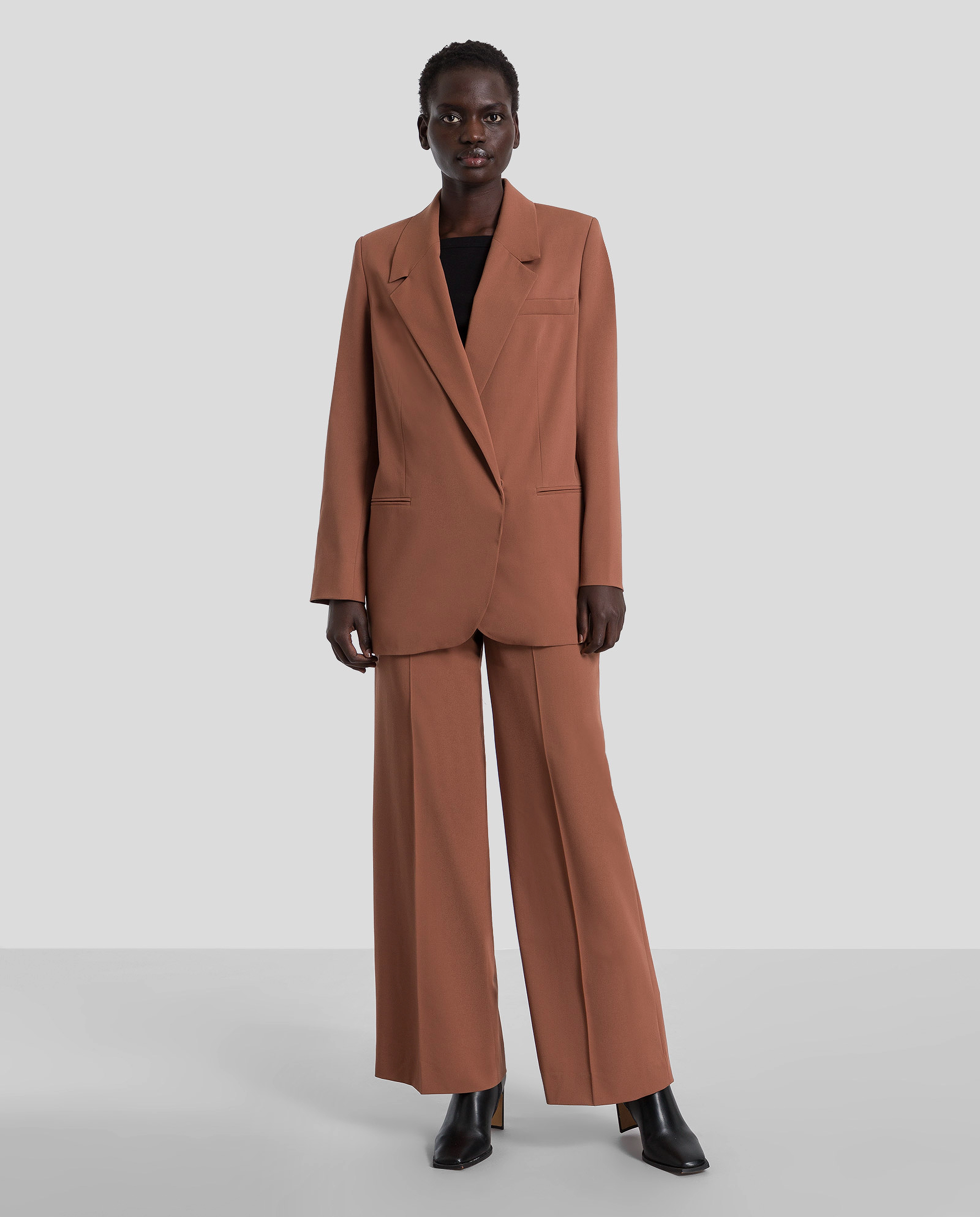 IVY OAK - Blazer With Hidden Press Buttons - mid-brown - 0
