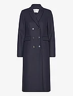 Double Breasted Coat - NAVY BLUE