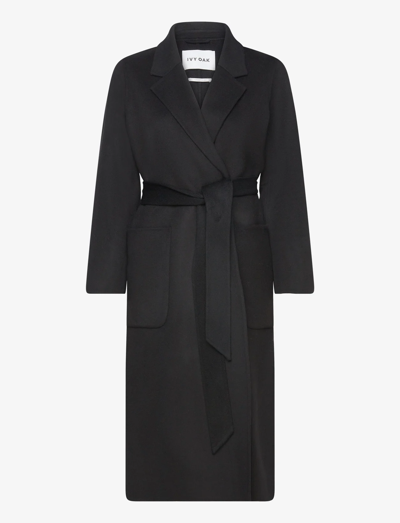 IVY OAK - Belted Double Face Coat - winter coats - black - 0